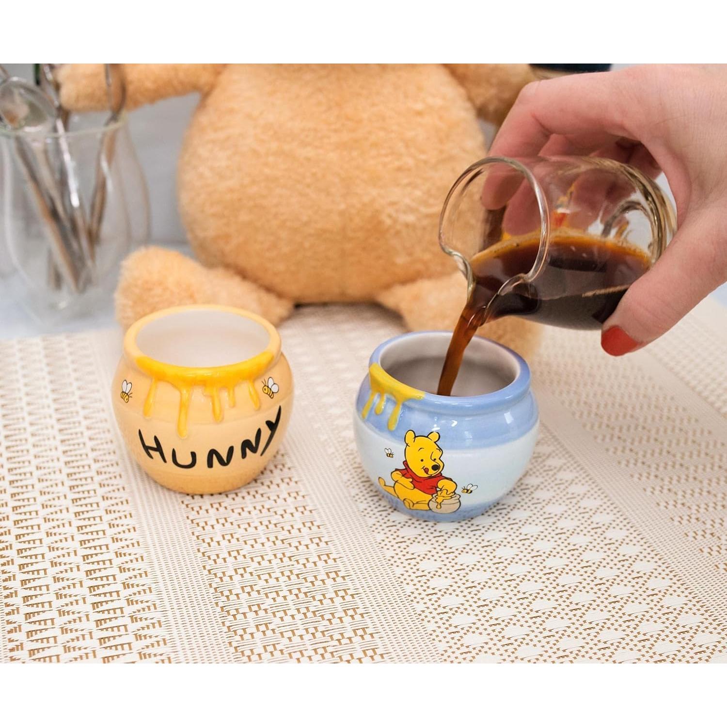 Set de 2 Mini Vasos Cerámicos Winnie the Pooh 89ml Azul