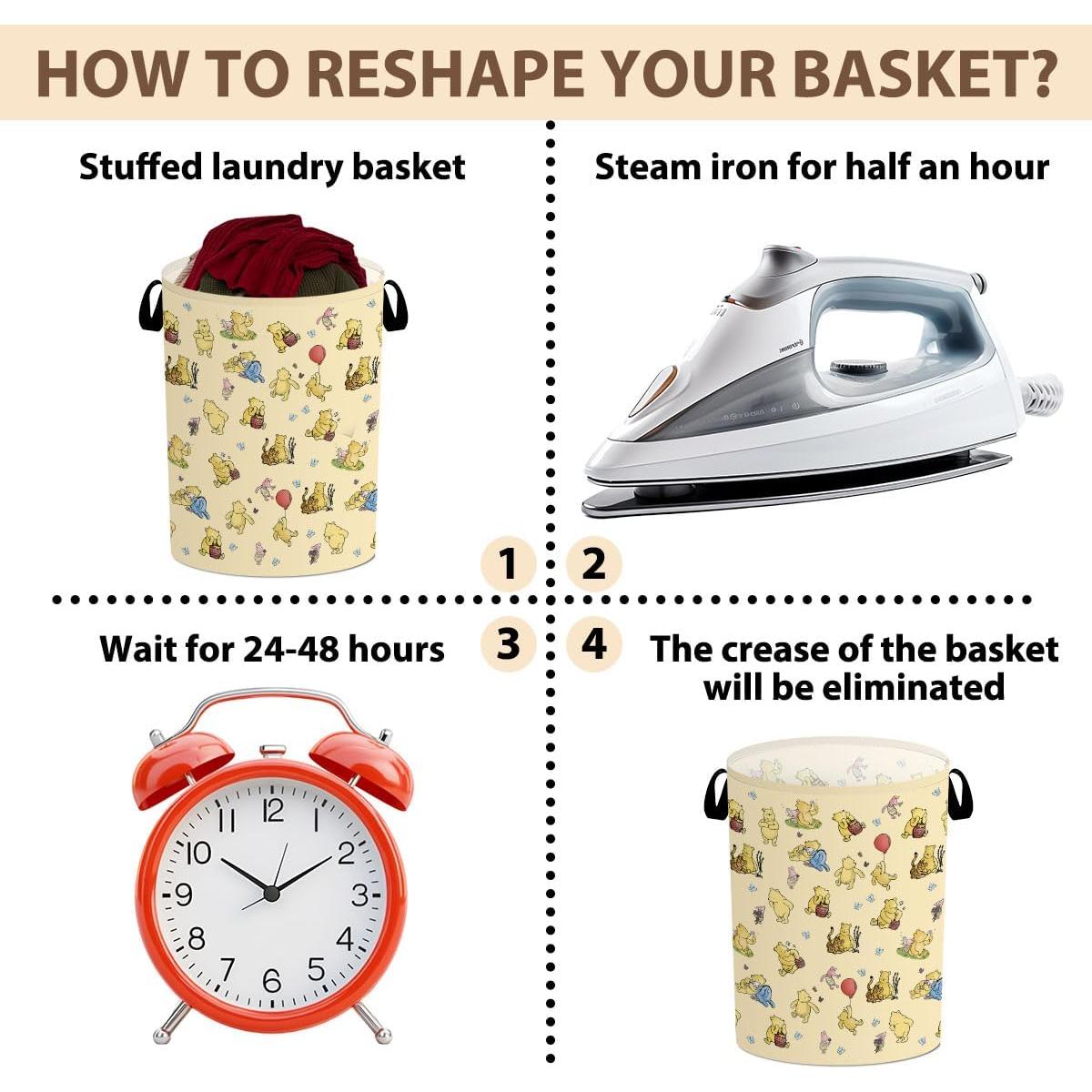 Cesta de Ropa Winnie Tillfuru 40x50cm Impermeable Amarillo