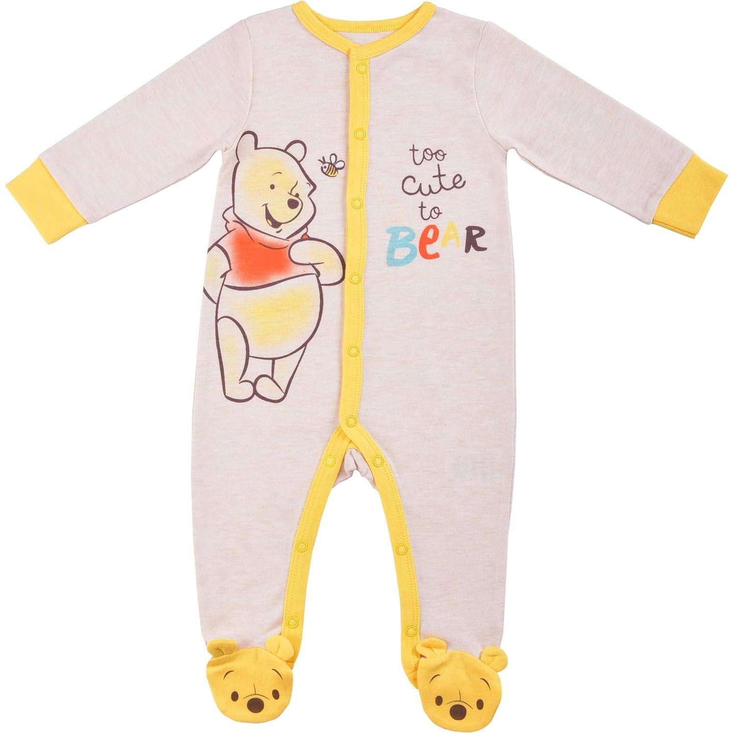 Conjunto Mono Manga Larga y Sombrero Bebé Disney Winnie Pooh