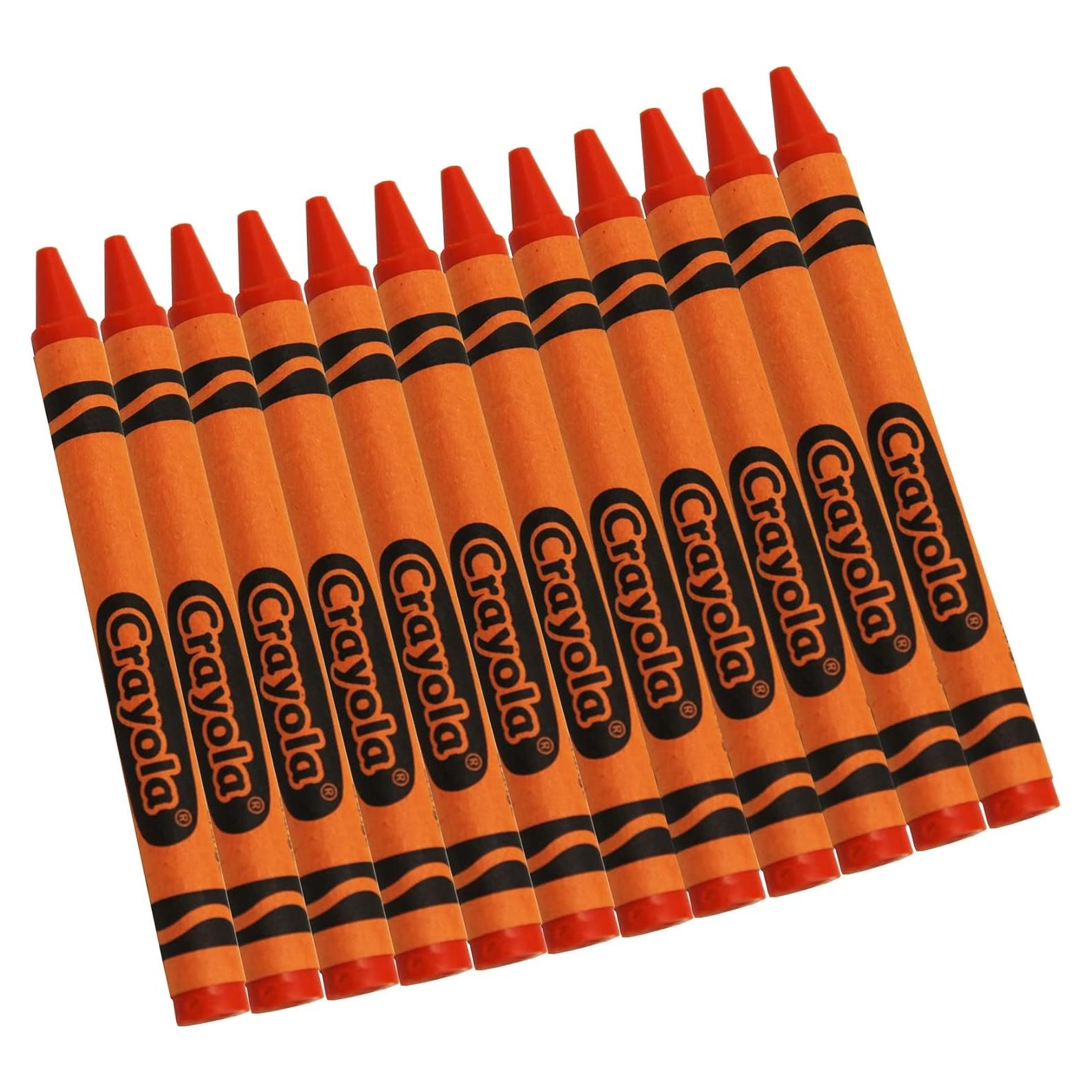 Crayones Crayola Naranja 12 Unidades Suministros Escolares