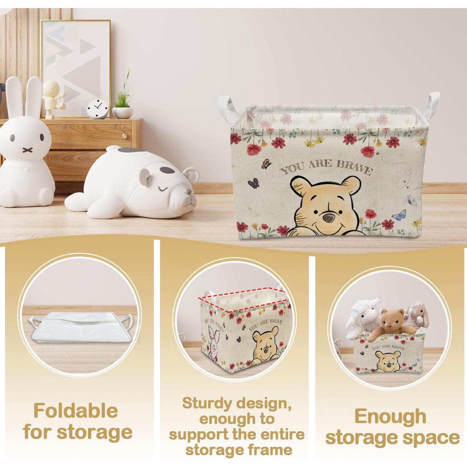 Cesta de Lavandería Plegable Winnie 38x27.9x23.9cm Decorativa