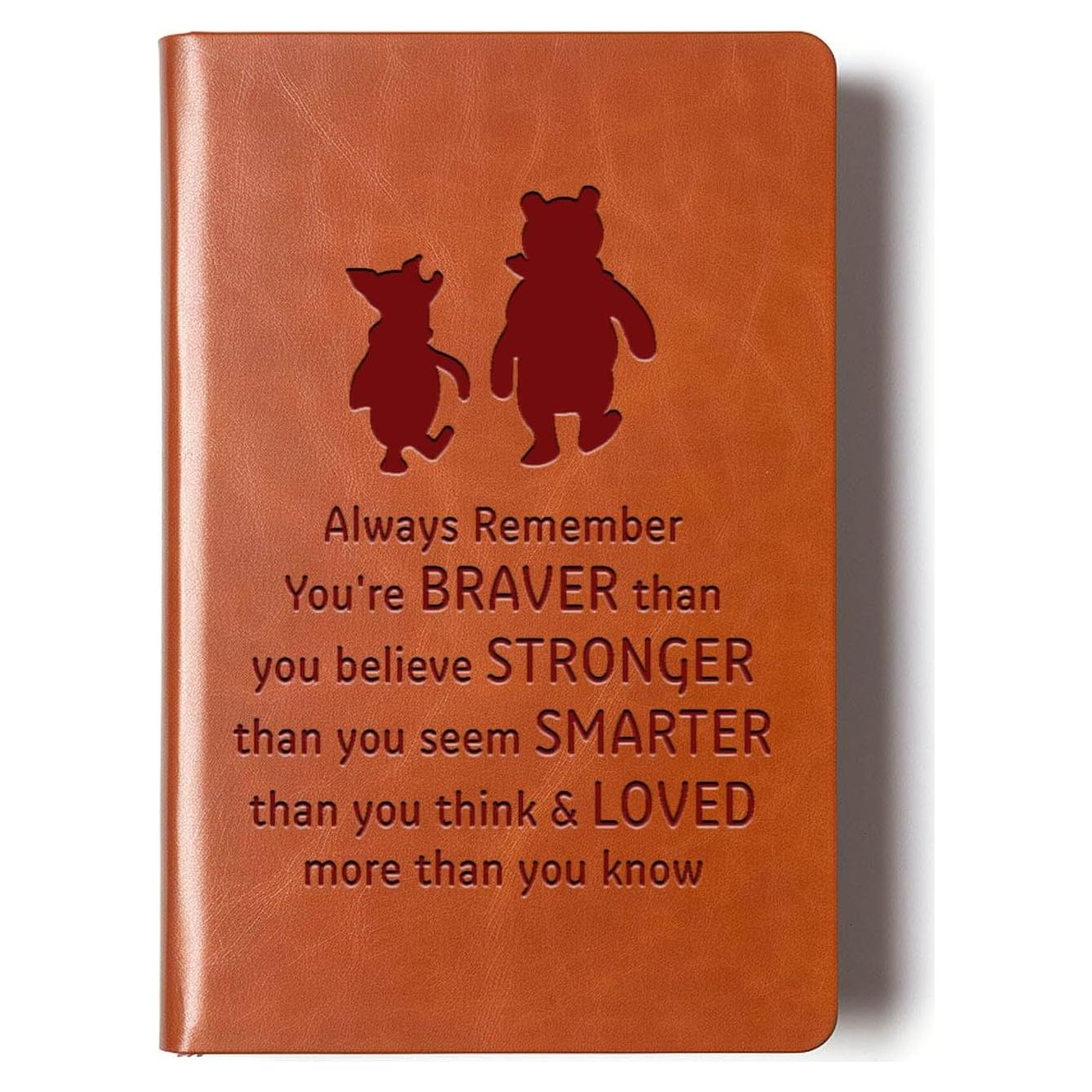 Cuaderno de Cuero JOHSBYD Pooh Bear 200 Páginas Marrón