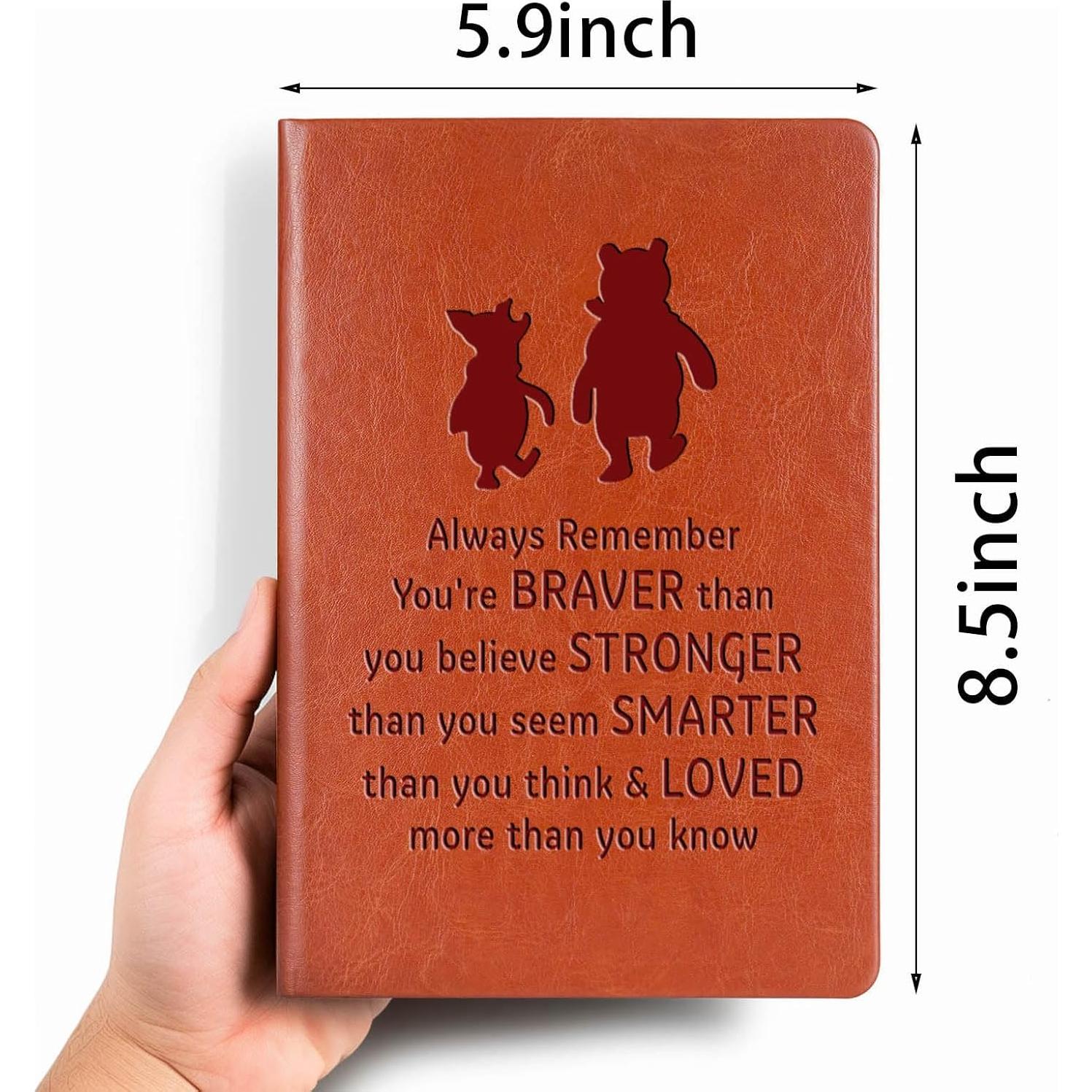 Cuaderno de Cuero JOHSBYD Pooh Bear 200 Páginas Marrón
