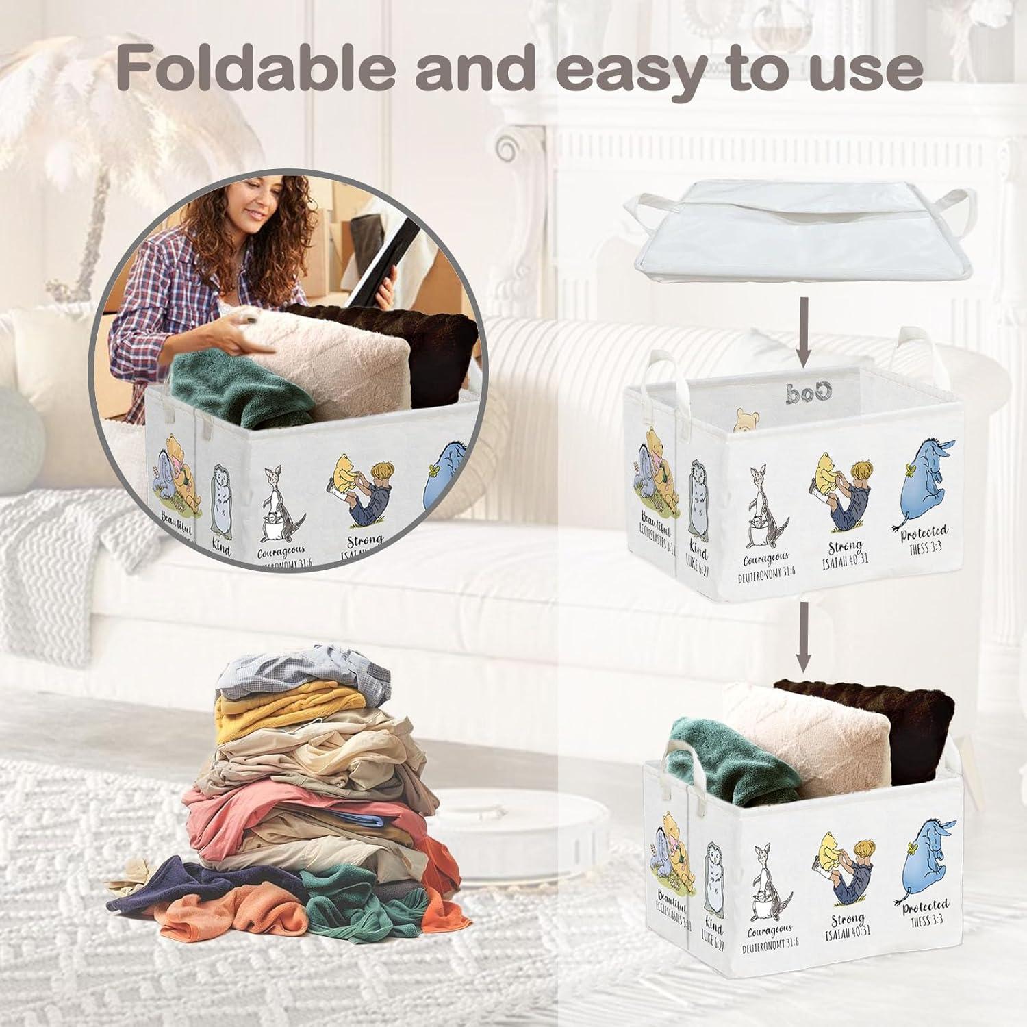 Cesta de Almacenamiento Winnie Pooh 38x25x22 cm Impermeable