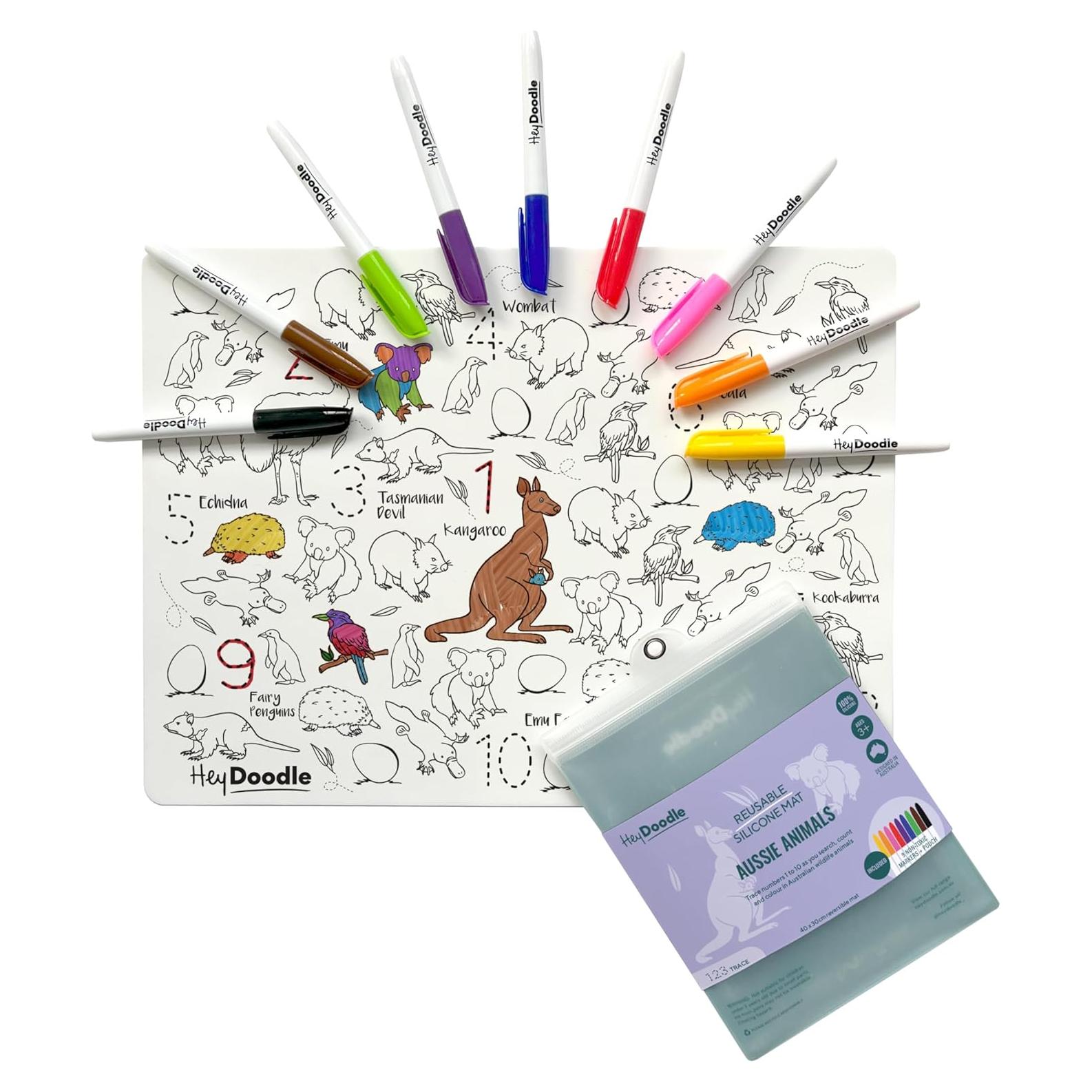 Alfombrilla de Dibujo HeyDoodle A3 Animales Australianos