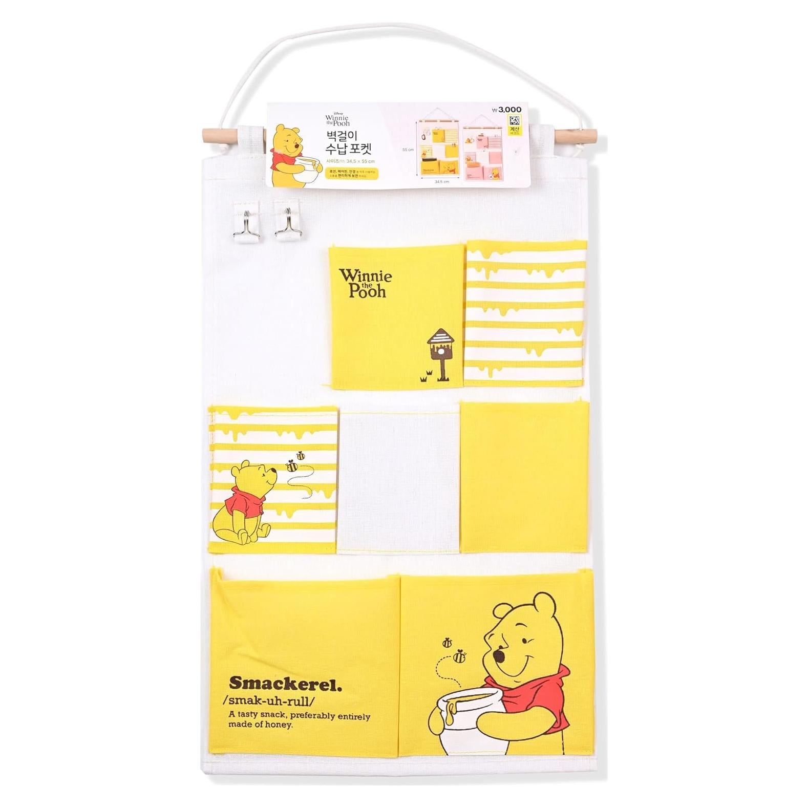 Organizador de Puerta MENBLY Winnie-Bear-Pooh 7 Bolsillos Amarillo