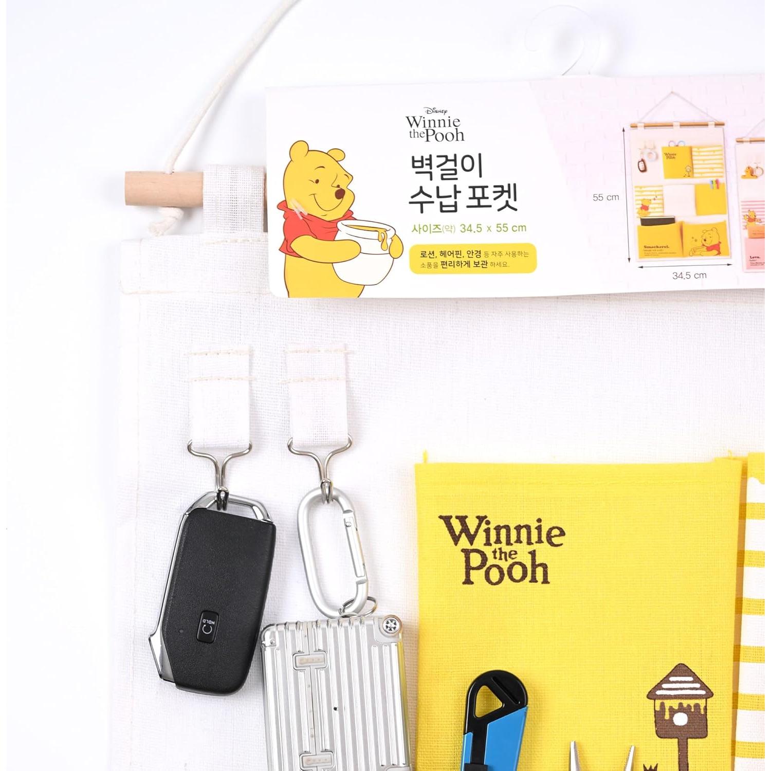 Organizador de Puerta MENBLY Winnie-Bear-Pooh 7 Bolsillos Amarillo