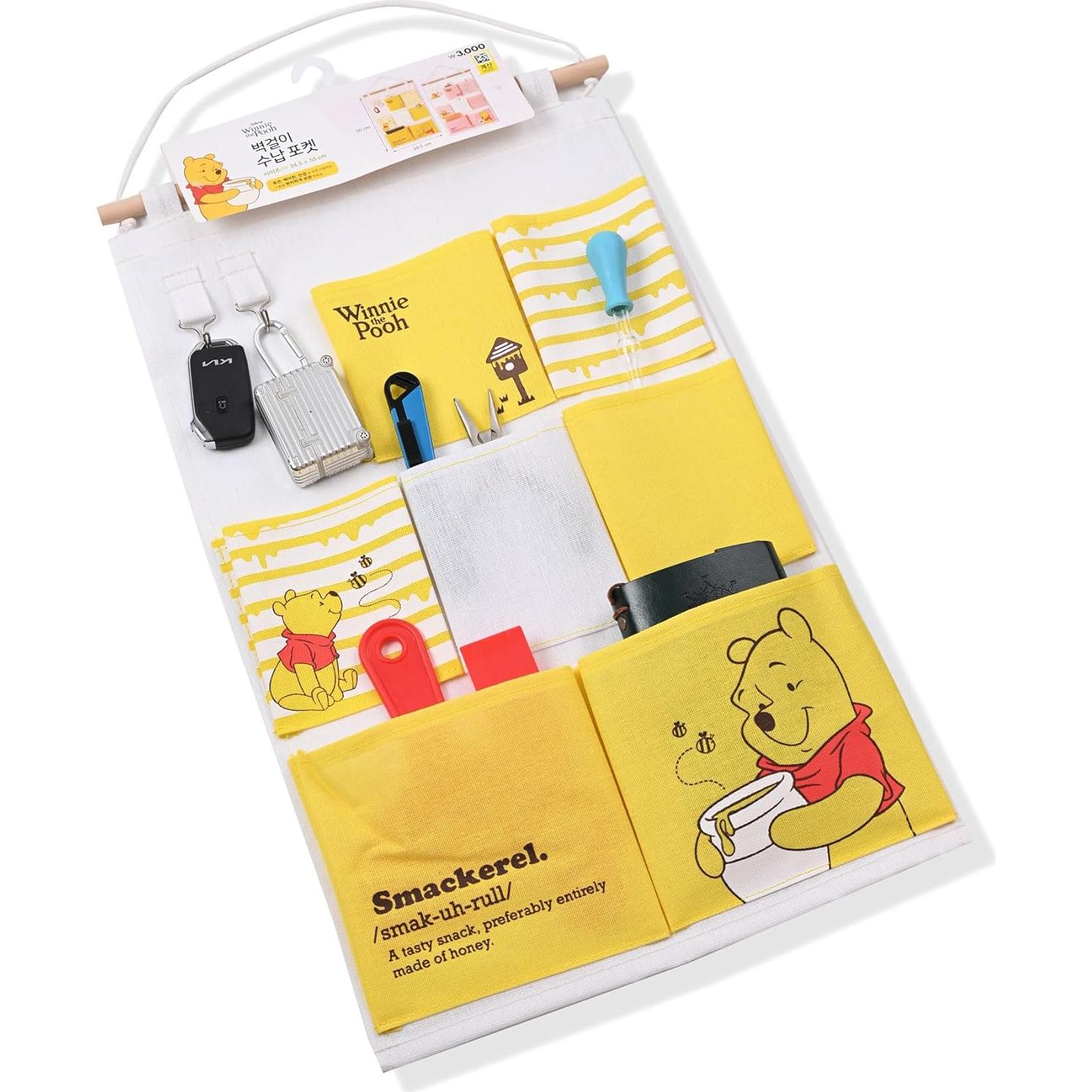 Organizador de Puerta MENBLY Winnie-Bear-Pooh 7 Bolsillos Amarillo