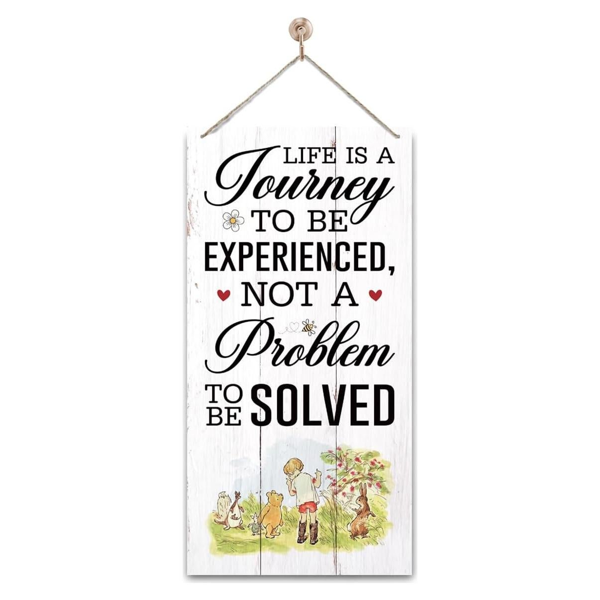 Letrero de Madera Winnie the Pooh 35x17.5cm Decoración de Pared