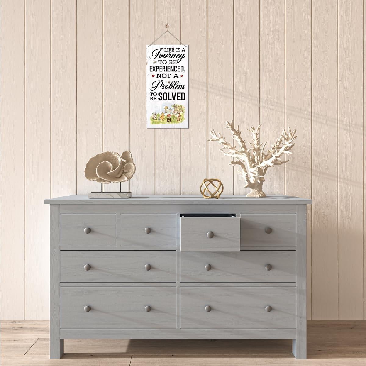 Letrero de Madera Winnie the Pooh 35x17.5cm Decoración de Pared