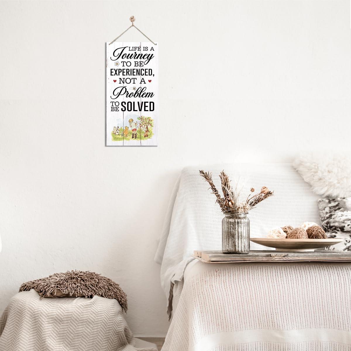 Letrero de Madera Winnie the Pooh 35x17.5cm Decoración de Pared