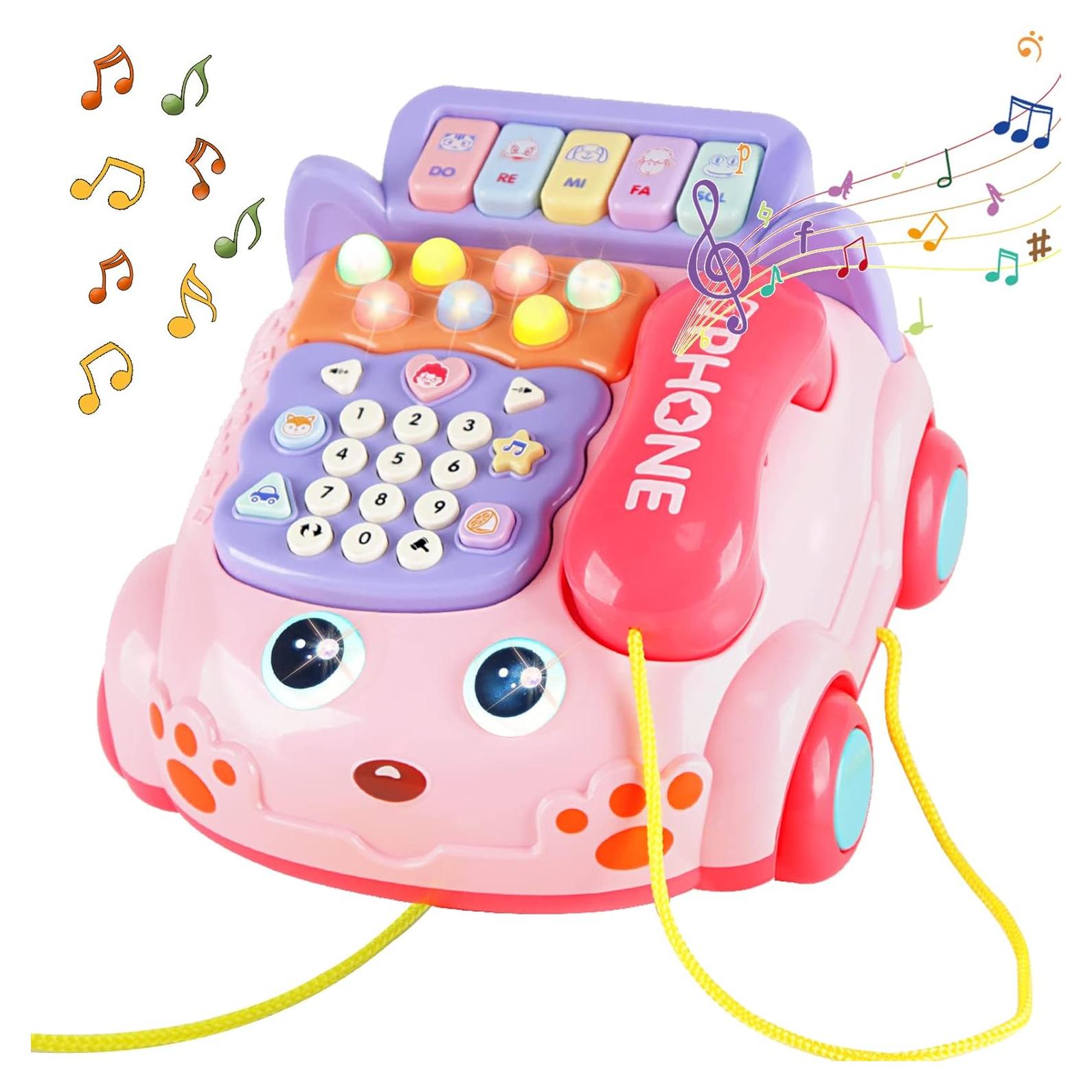 Teléfono de Juguete Musical Rosa SHANTOU FANNI 18M+