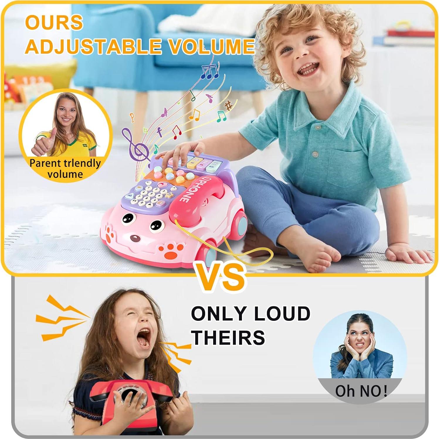 Teléfono de Juguete Musical Rosa SHANTOU FANNI 18M+