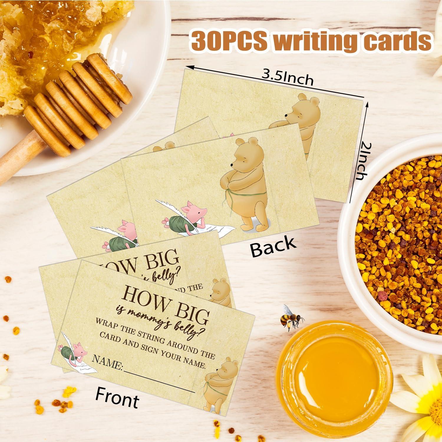 Set de Juegos para Baby Shower Winnie - 30 Tarjetas + Cartel