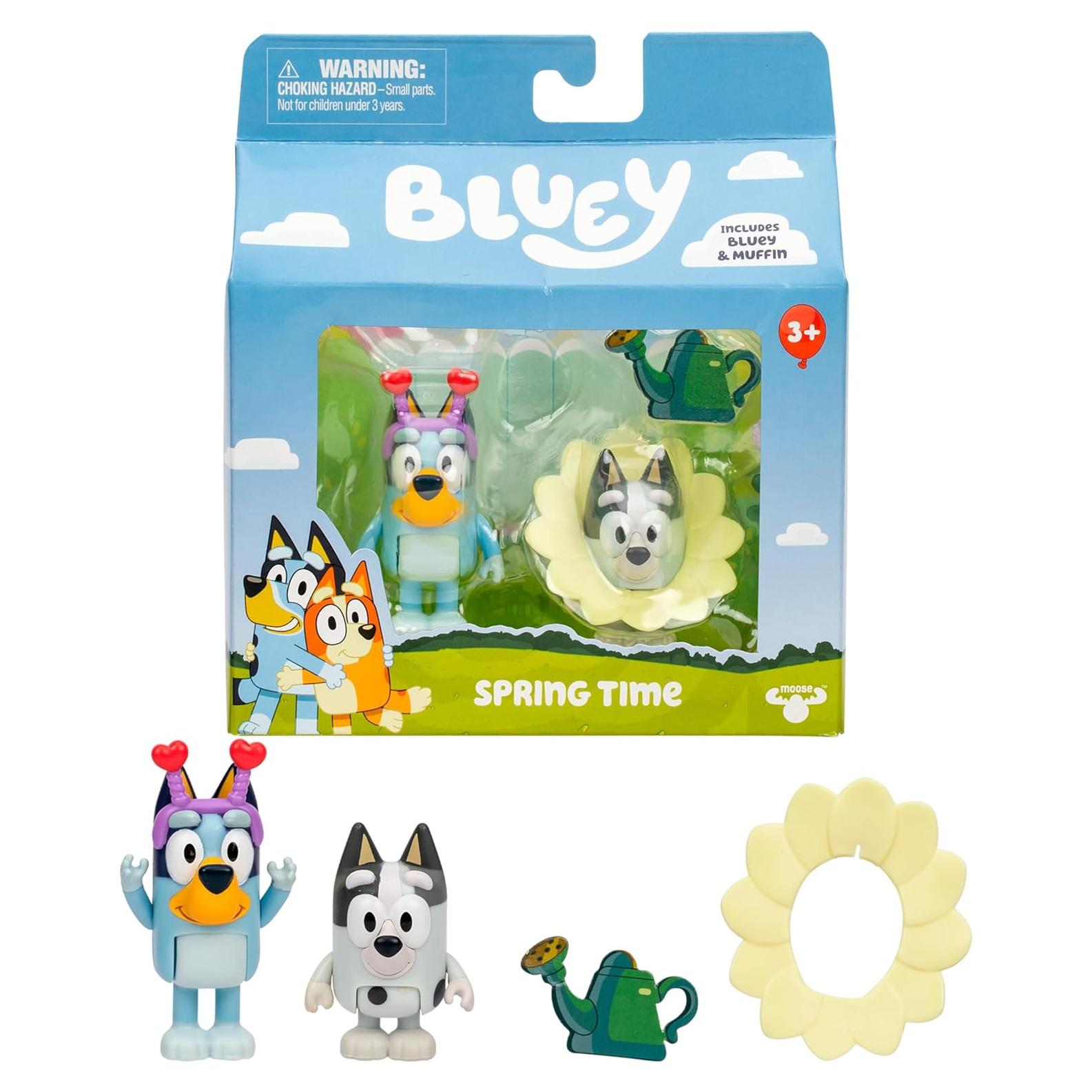 Set de Figuras de Juguete Bluey y Muffin 2 Piezas para Niños