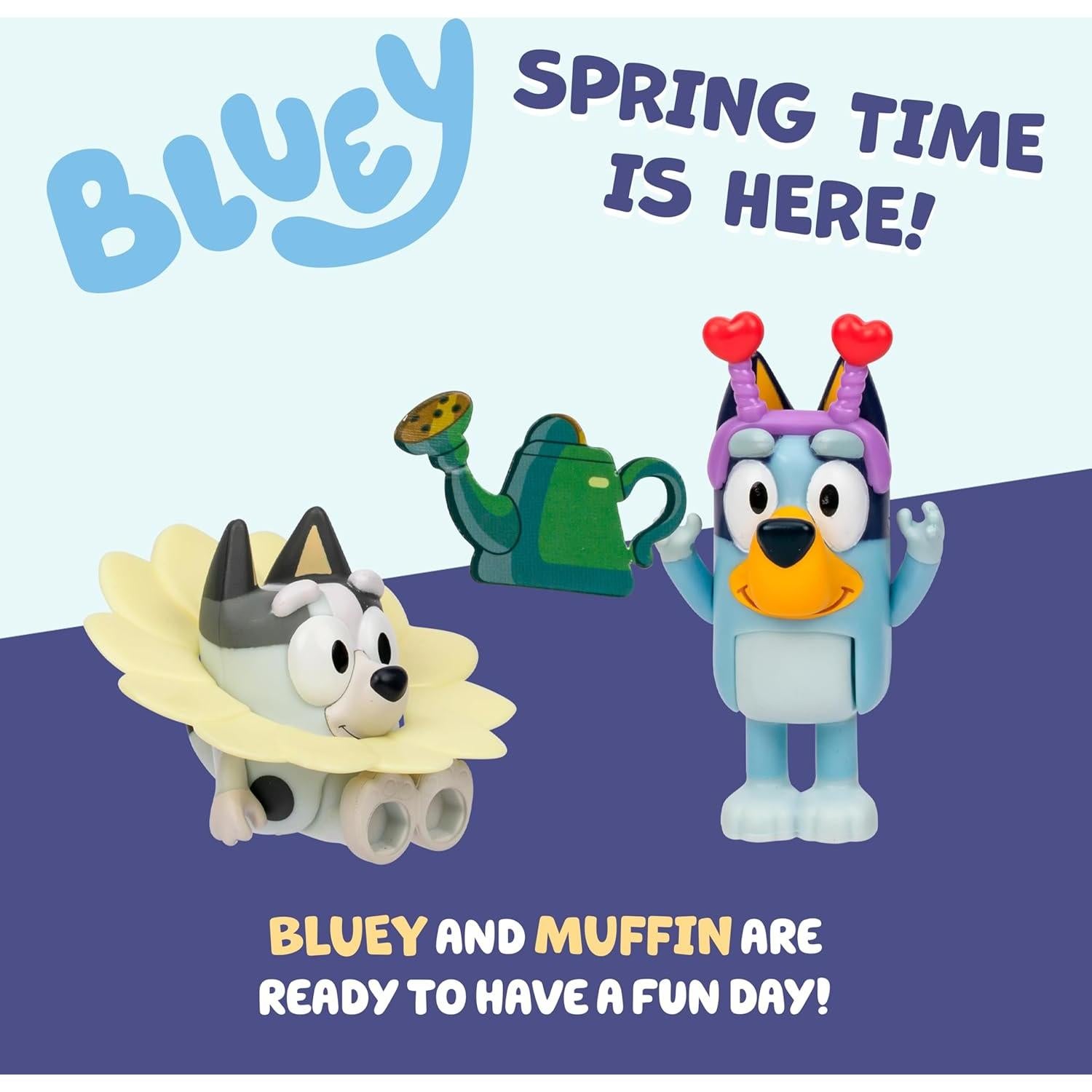 Set de Figuras de Juguete Bluey y Muffin 2 Piezas para Niños