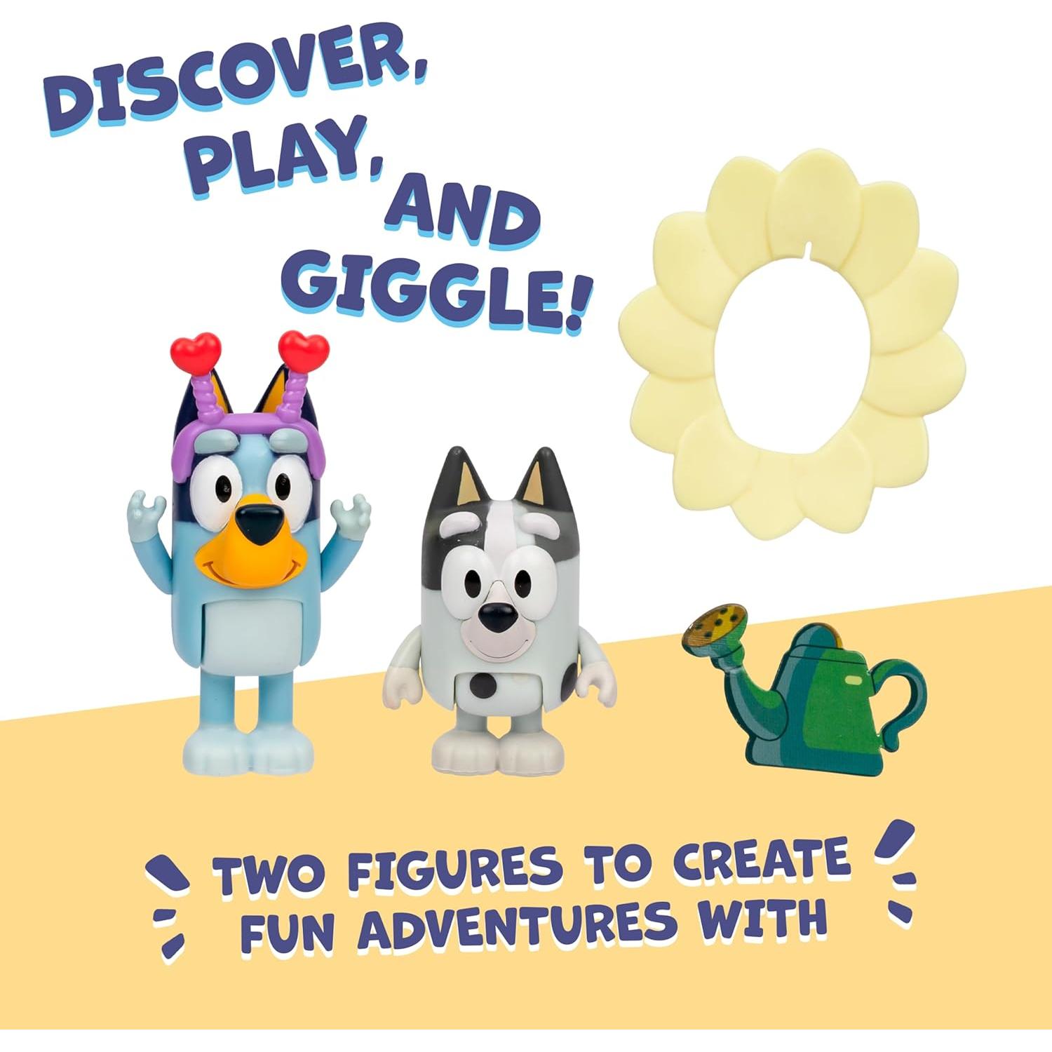 Set de Figuras de Juguete Bluey y Muffin 2 Piezas para Niños