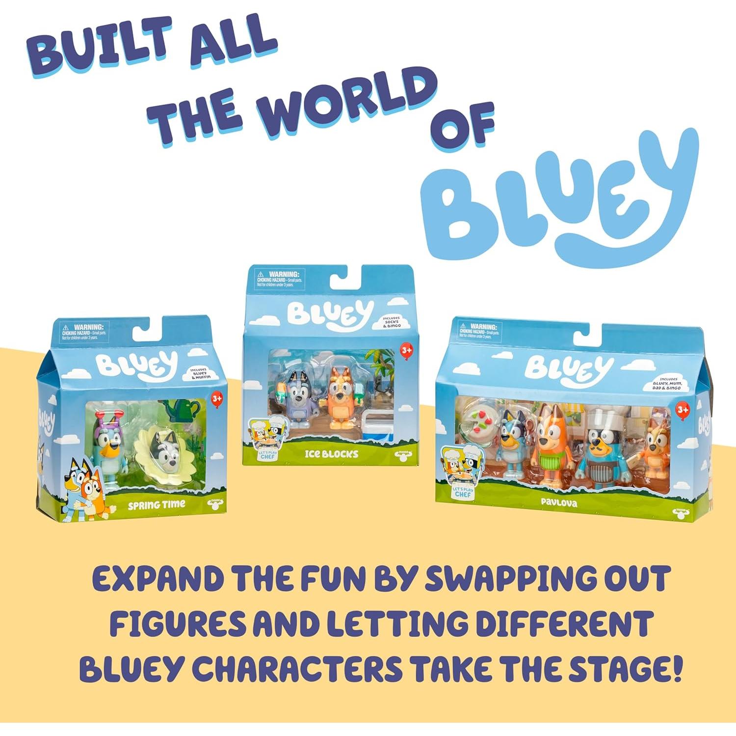 Set de Figuras de Juguete Bluey y Muffin 2 Piezas para Niños