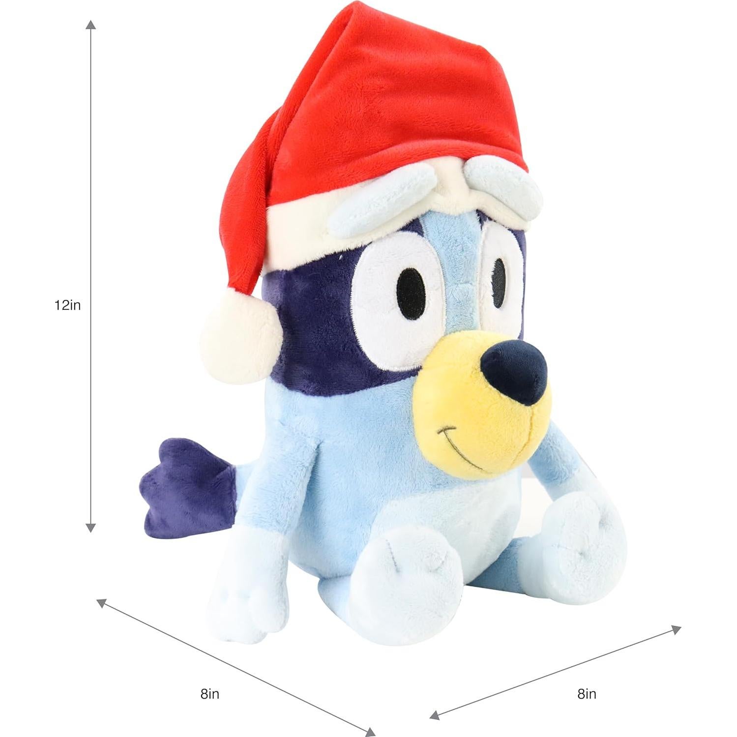Peluche Bluey Navidad 30 cm con Sombrero de Santa - Aventura Animal