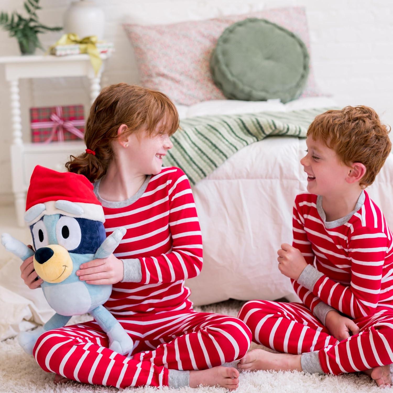 Peluche Bluey Navidad 30 cm con Sombrero de Santa - Aventura Animal