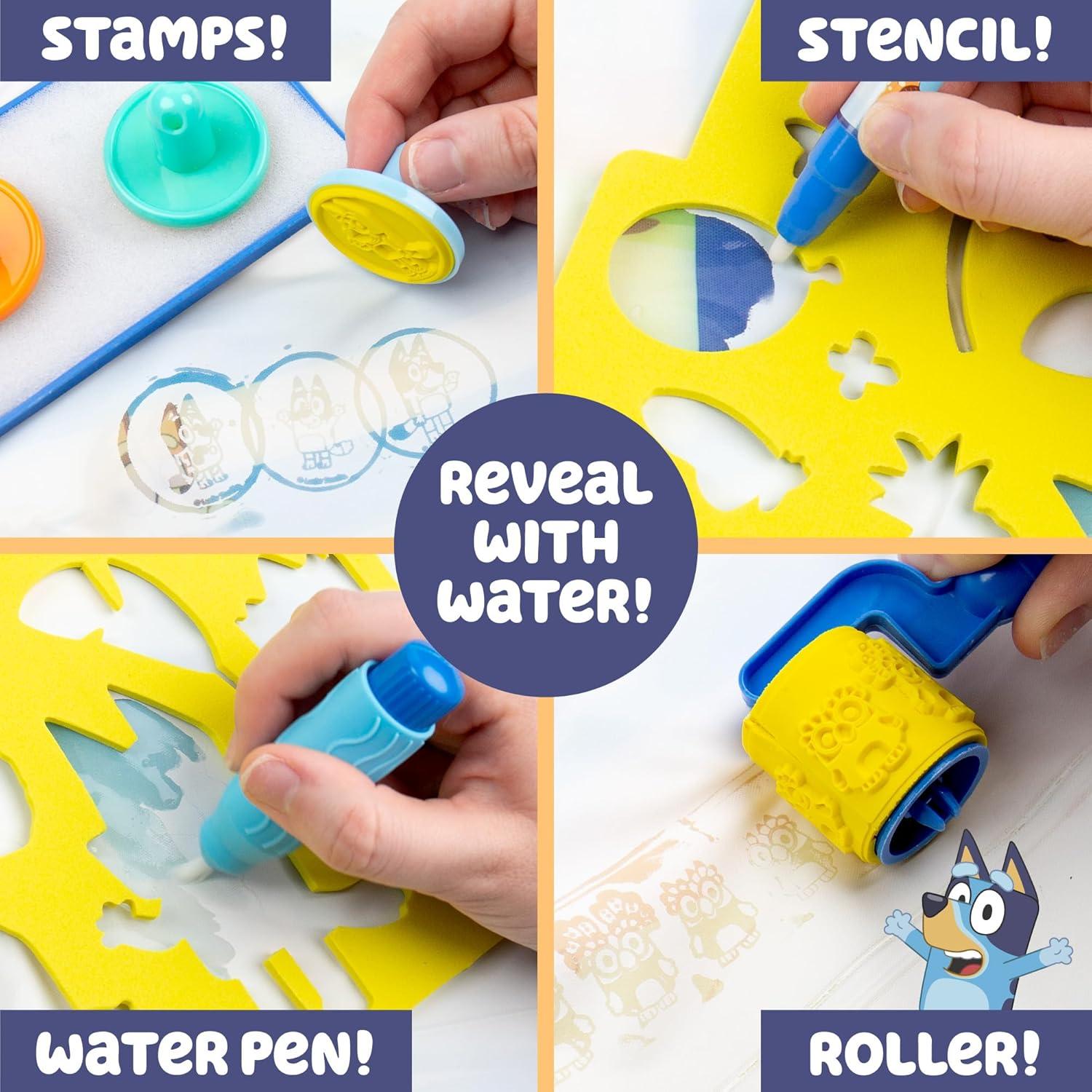 Alfombra de Dibujo de Agua Bluey - Arte Acuático Reutilizable