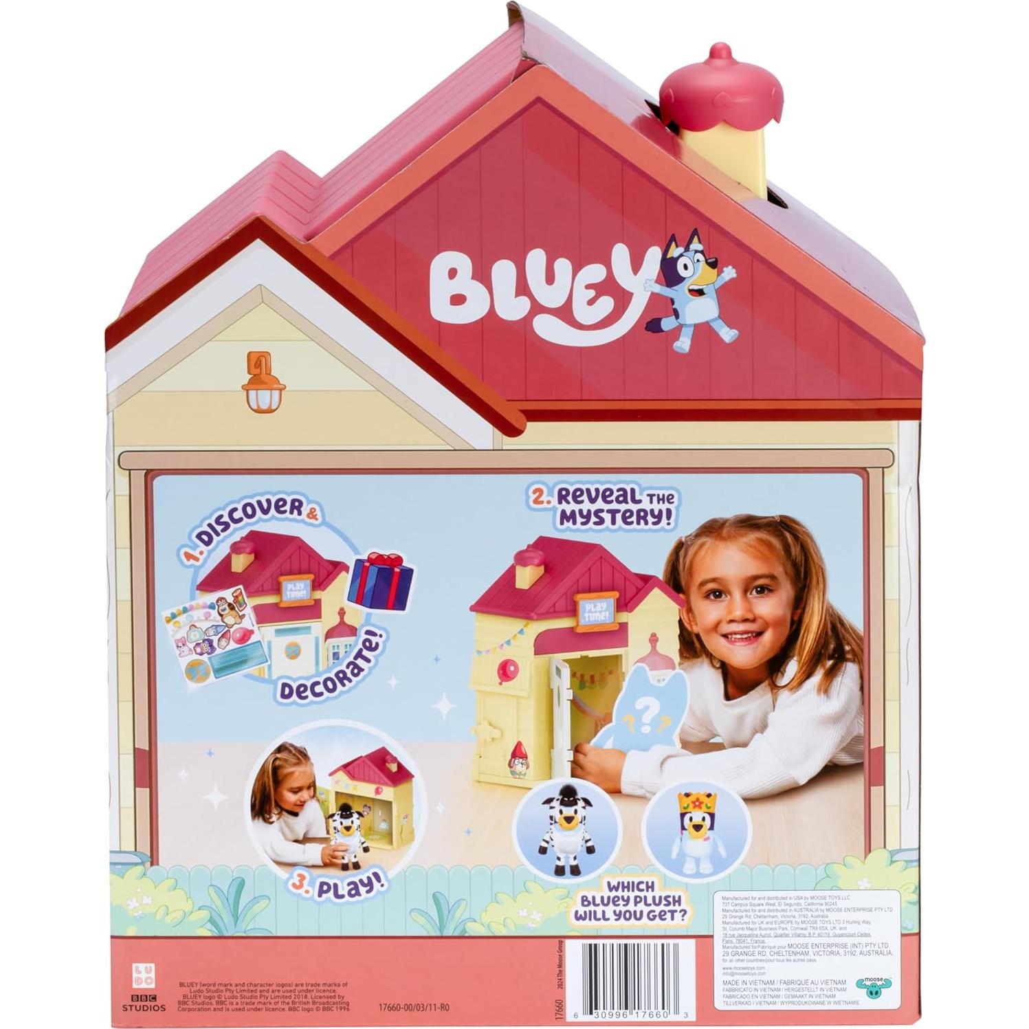 Sorpresa de Peluche Bluey con Stickers y Cartel - 1.07 kg