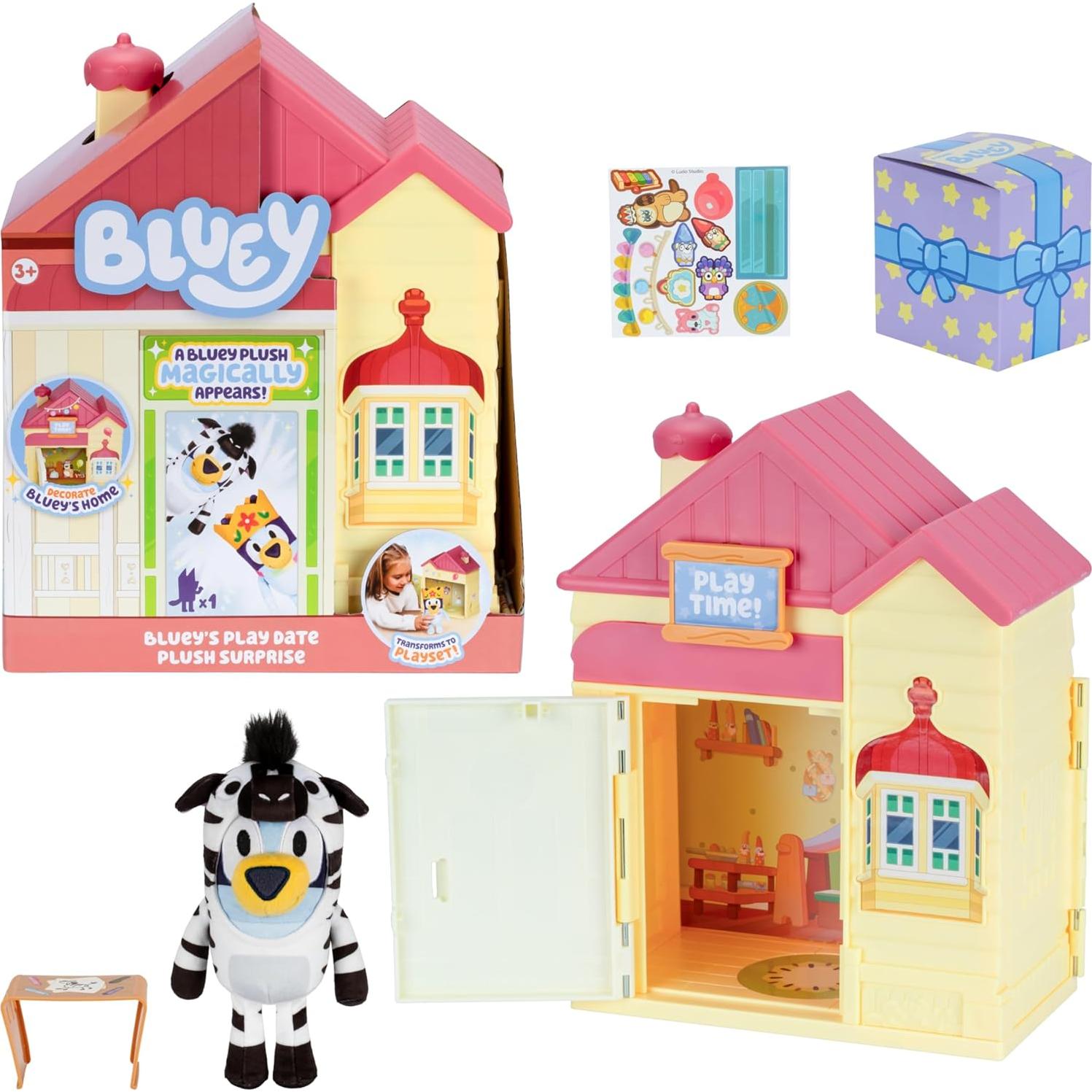 Sorpresa de Peluche Bluey con Stickers y Cartel - 1.07 kg