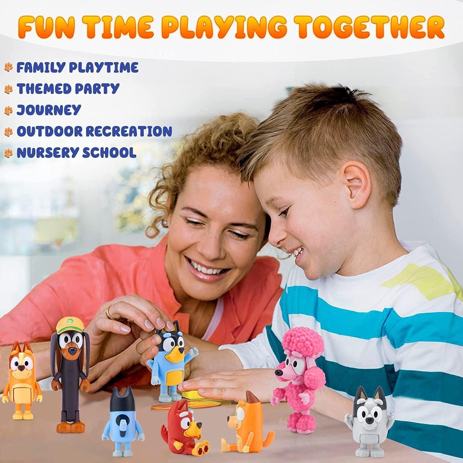 Set de 8 Figuras de Lobos Alhy - Juguetes de Acción 6-8.9 cm