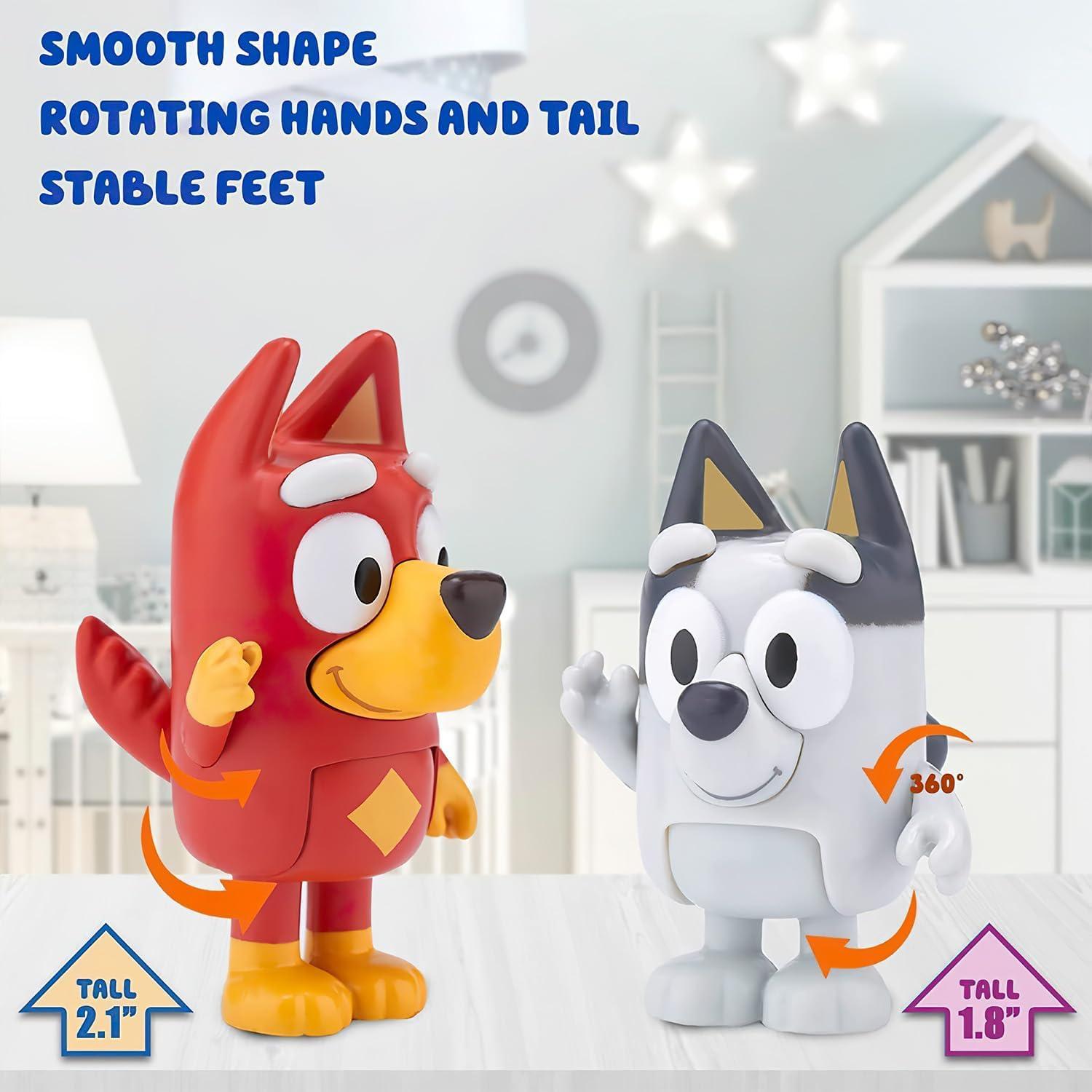 Set de 8 Figuras de Lobos Alhy - Juguetes de Acción 6-8.9 cm