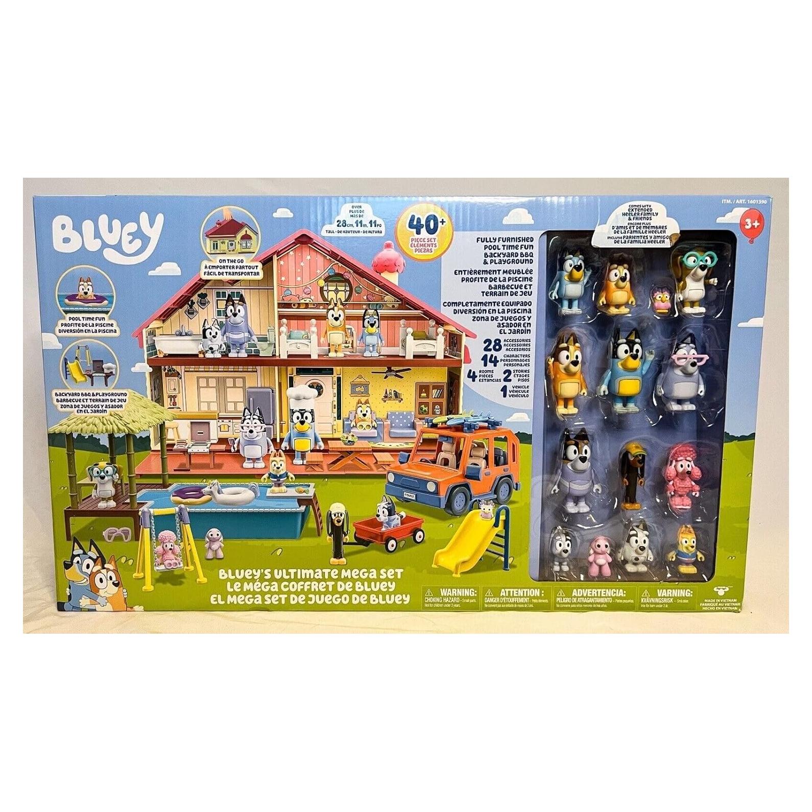 Conjunto Mega Definitivo Bluey 2023 - 40 Piezas y 14 Figuras