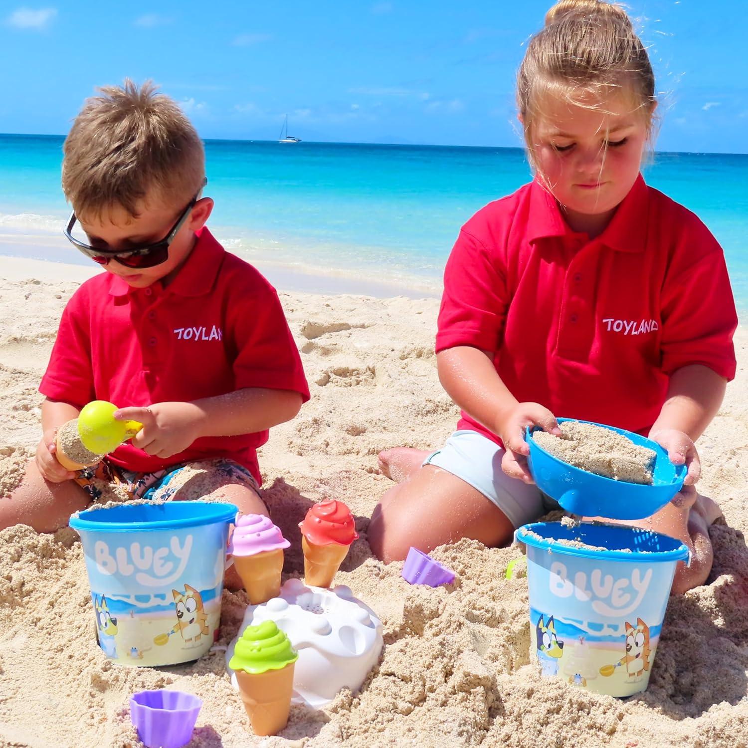 Juego de cubo y pala Toyland Bluey 6 piezas para playa