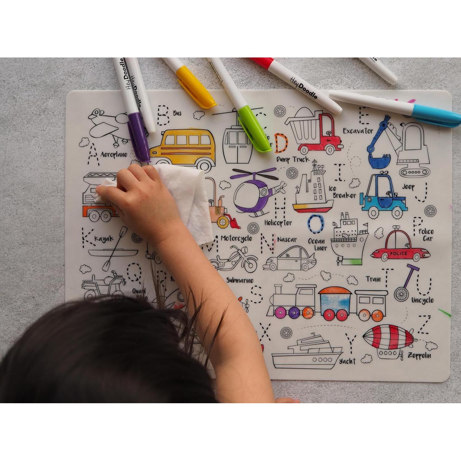 Alfombrilla Dibujo Borrable HeyDoodle 40x30 cm Niños