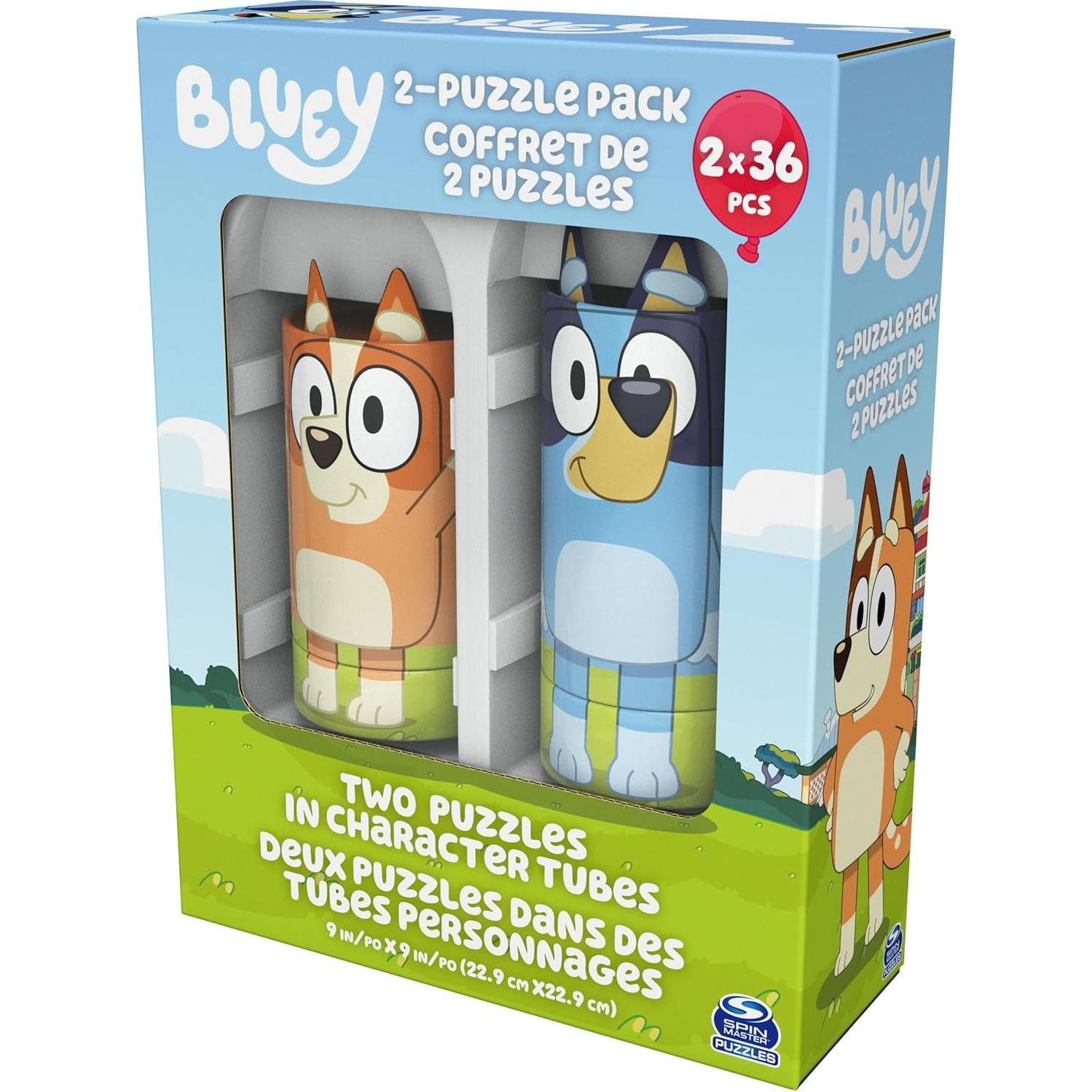 Rompecabezas Bluey Spin Master - 2 Piezas de 36 para Niños 3+