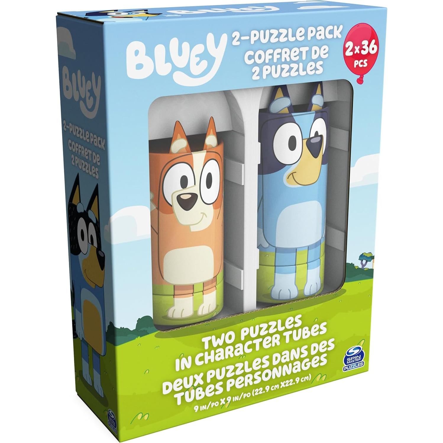 Rompecabezas Bluey Spin Master - 2 Piezas de 36 para Niños 3+