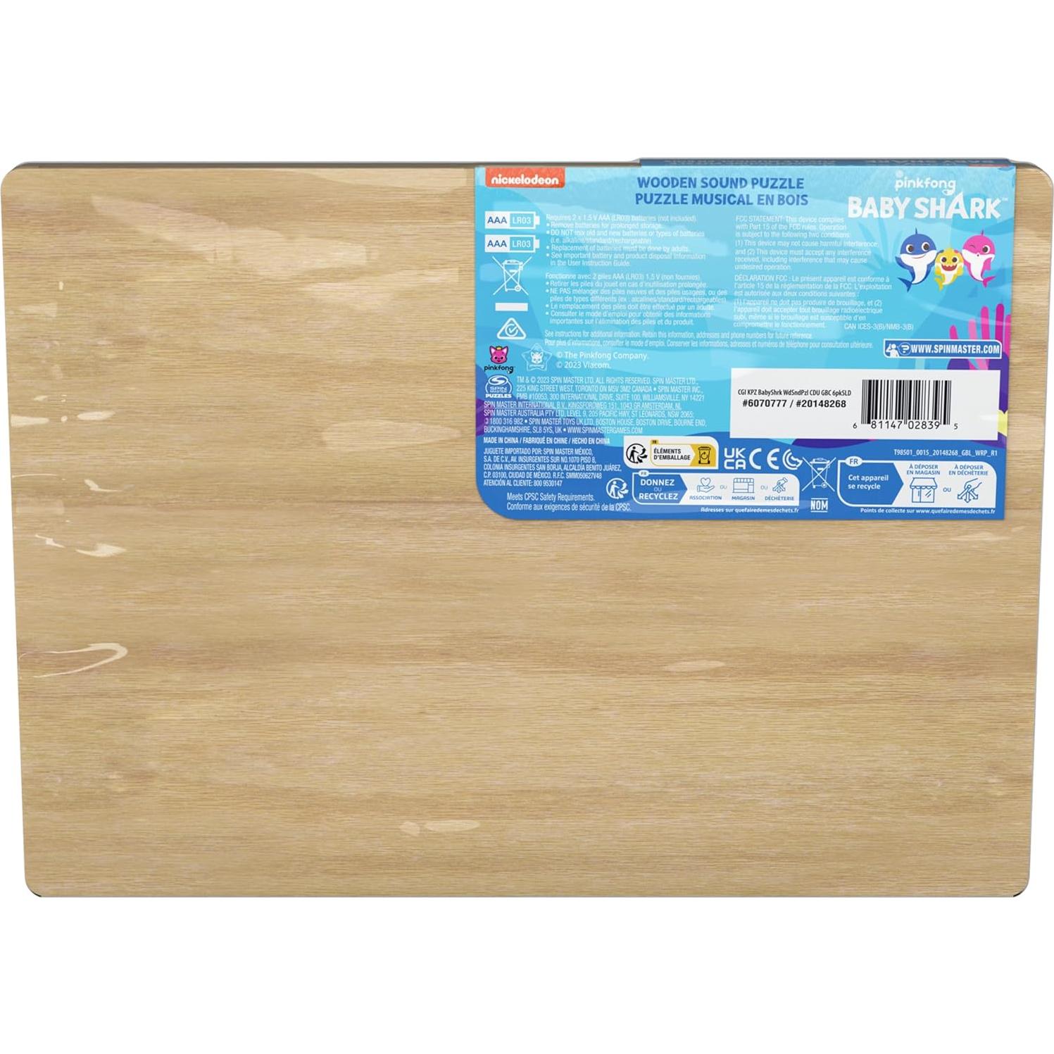 Rompecabezas Musical de Madera Spin Master Baby Shark 5 Piezas