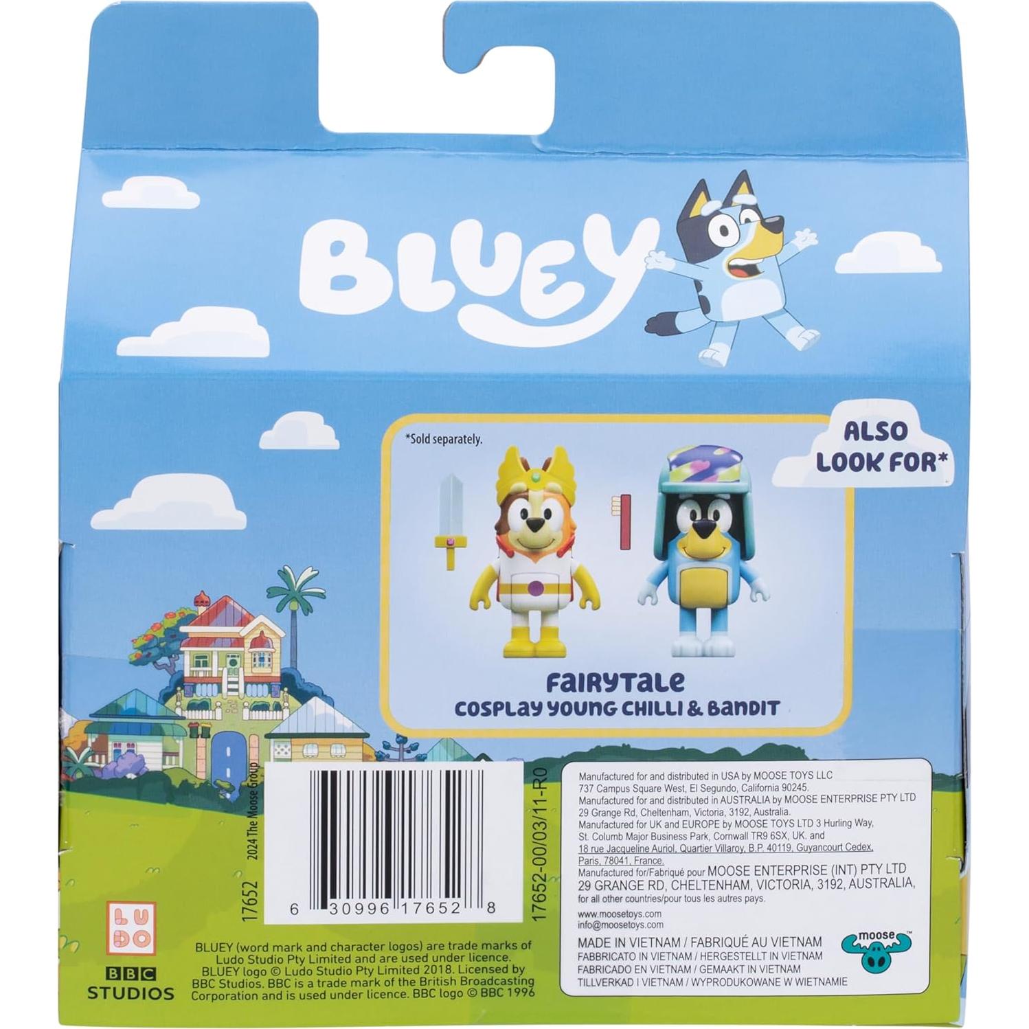 Paquete de Figuras Bluey y Chucky - Traje de Sorpresa 2 Pack