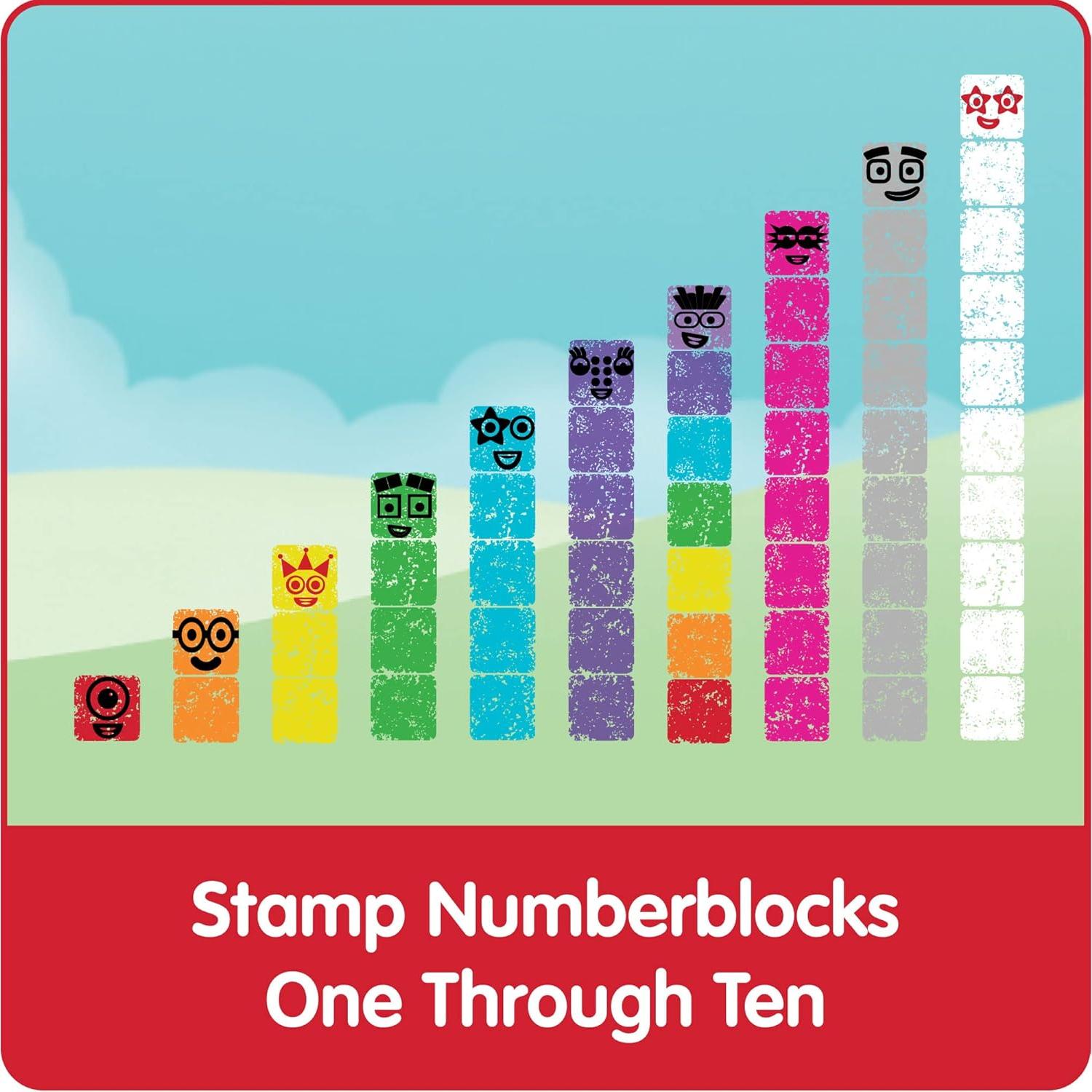Set de Actividad de Estampado Numberblocks hand2mind - 20 Sellos