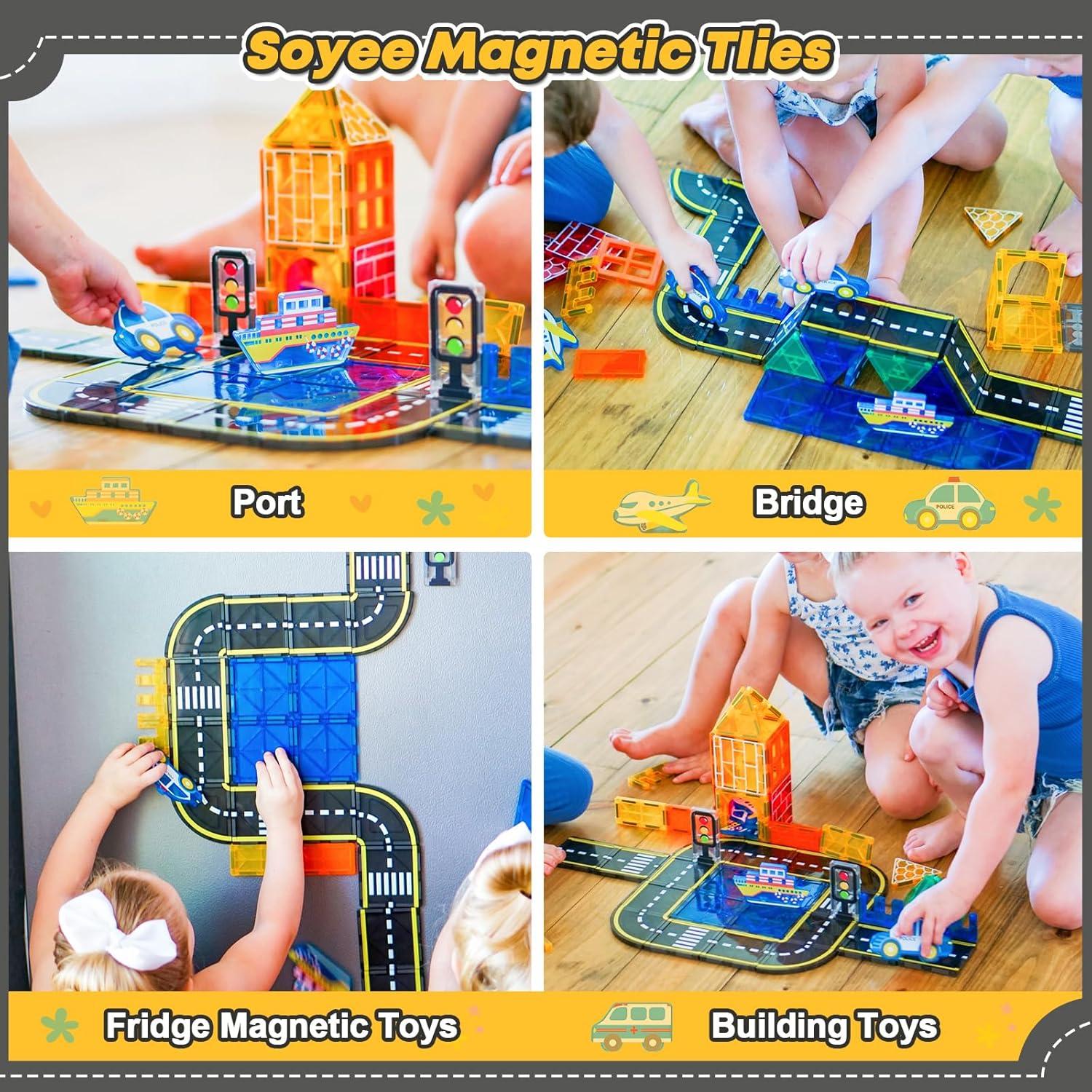 Juego de Azulejos Magnéticos de Carretera Soyee 32PCS