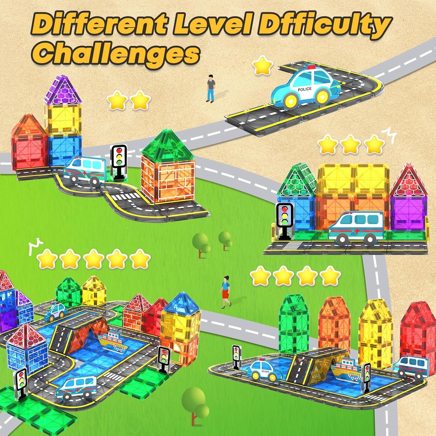 Juego de Azulejos Magnéticos de Carretera Soyee 32PCS