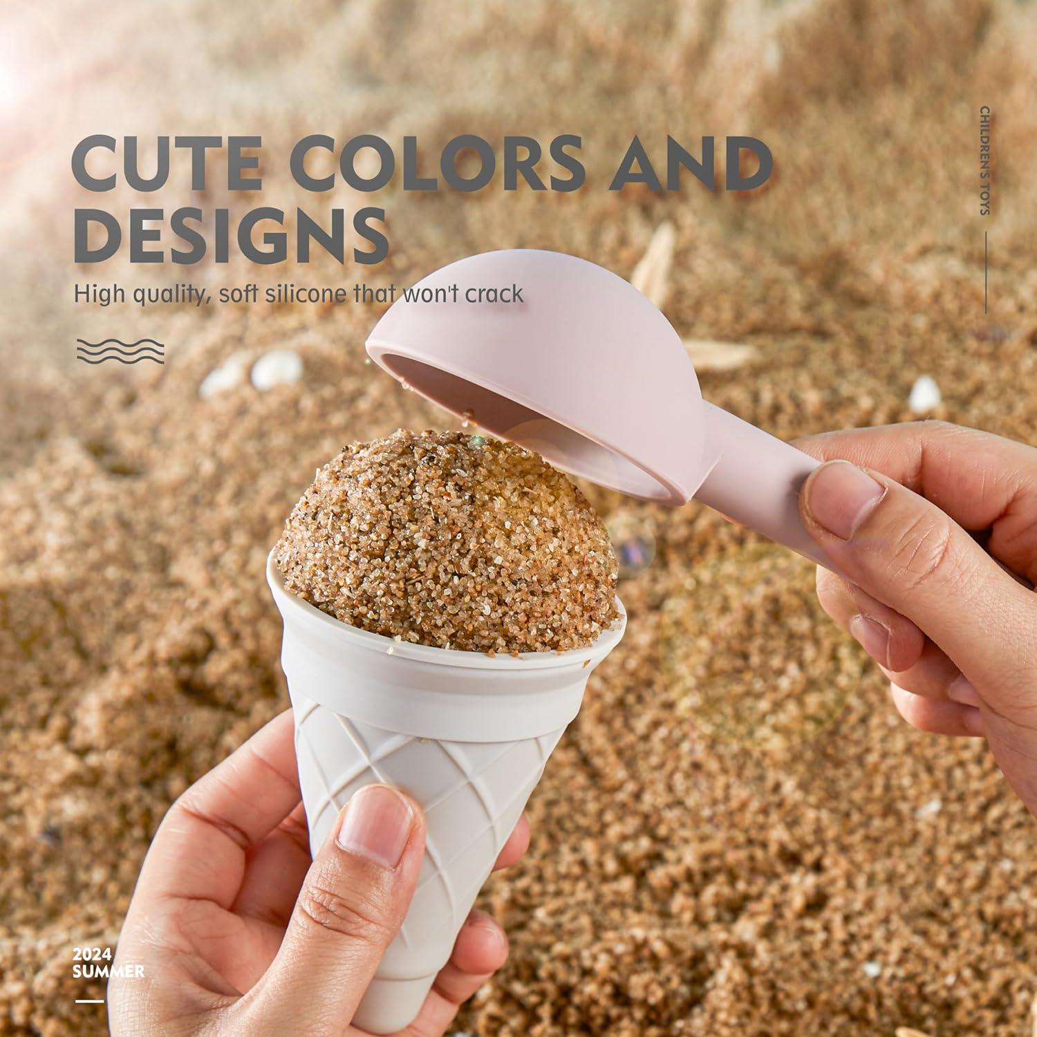 Set de Juguetes de Playa de Silicona MarcZero 17 Piezas Rosa