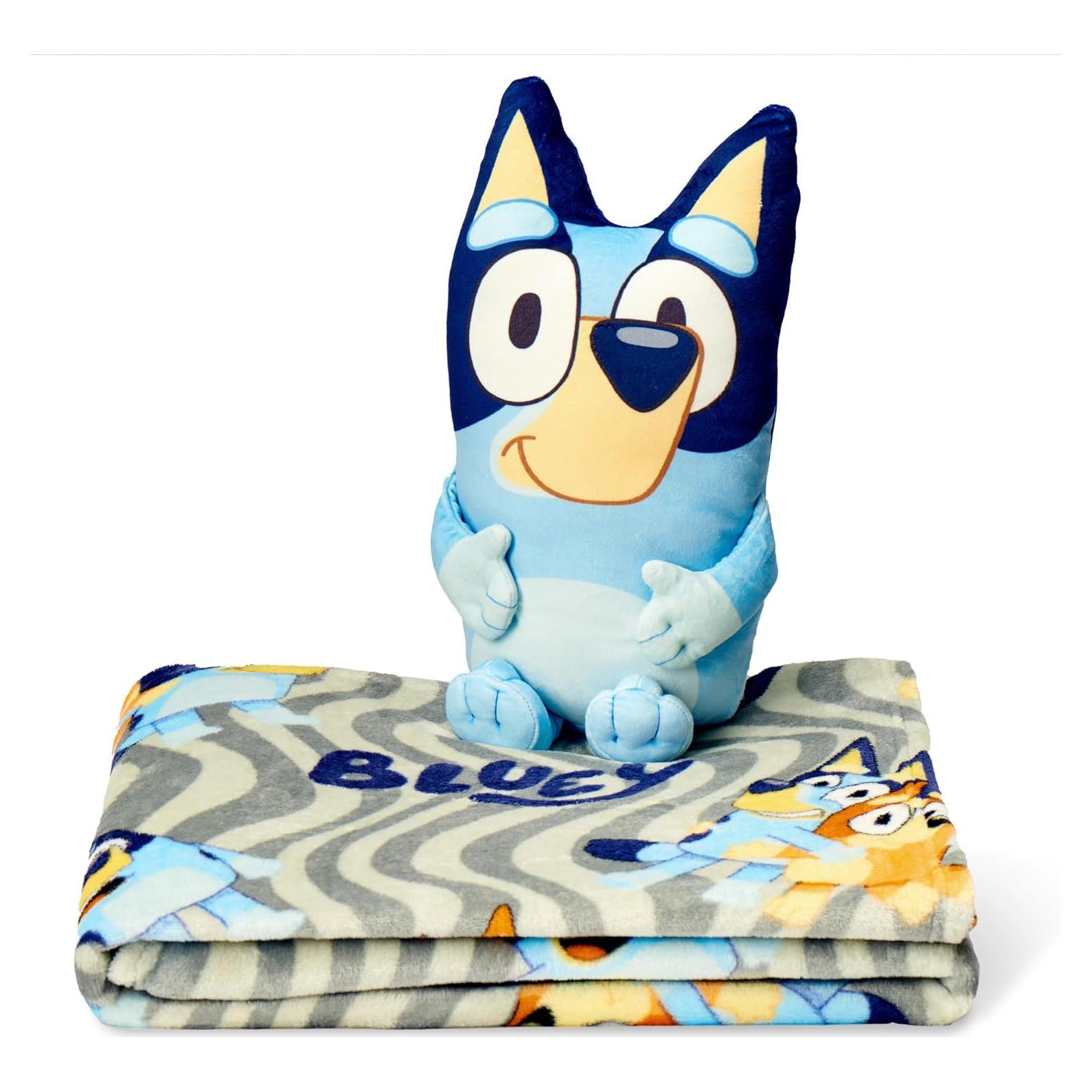 Conjunto Manta y Almohada Abrazo Bluey 127x152 cm Suave