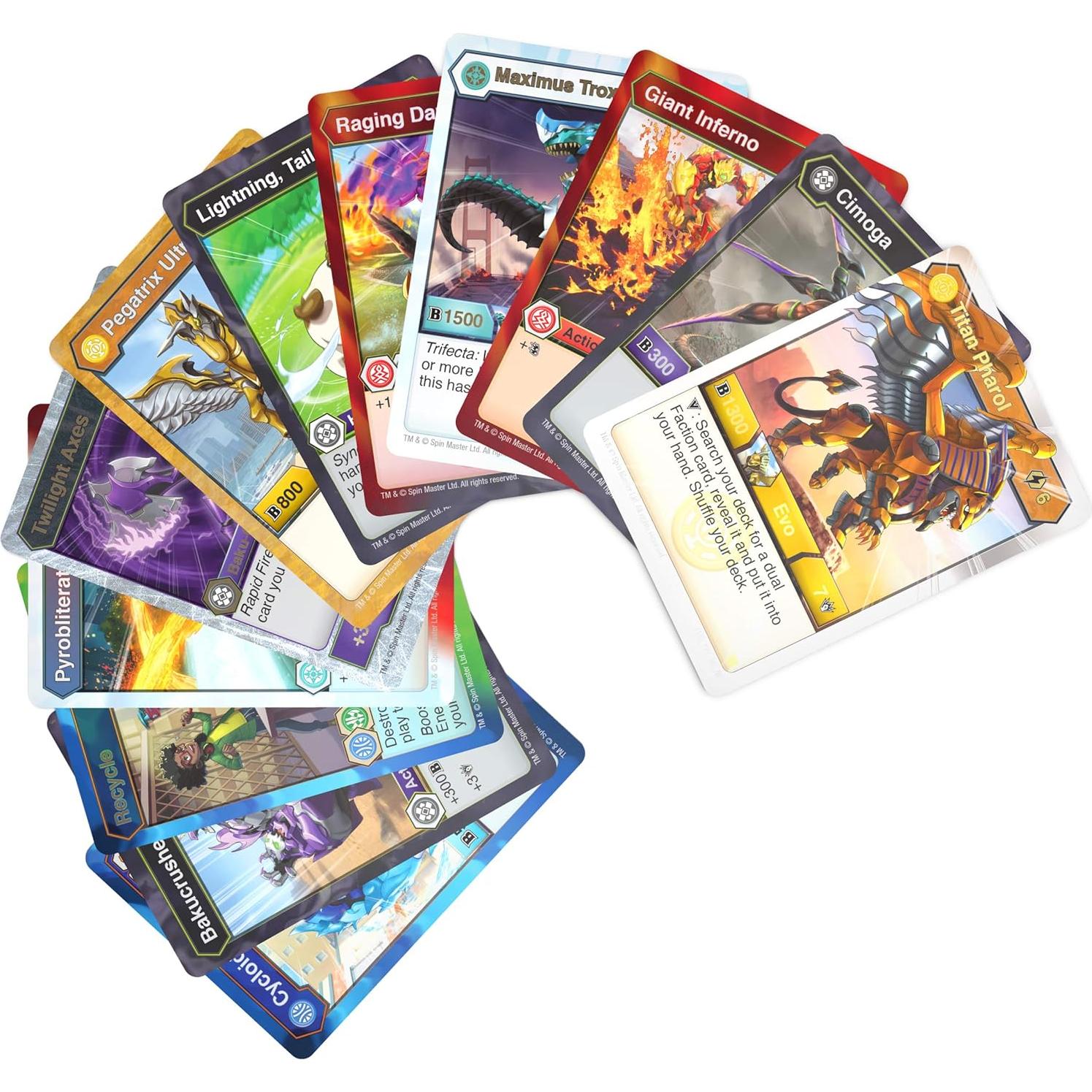 Paquete de Refuerzo Bakugan Pro con 11 Tarjetas Coleccionables