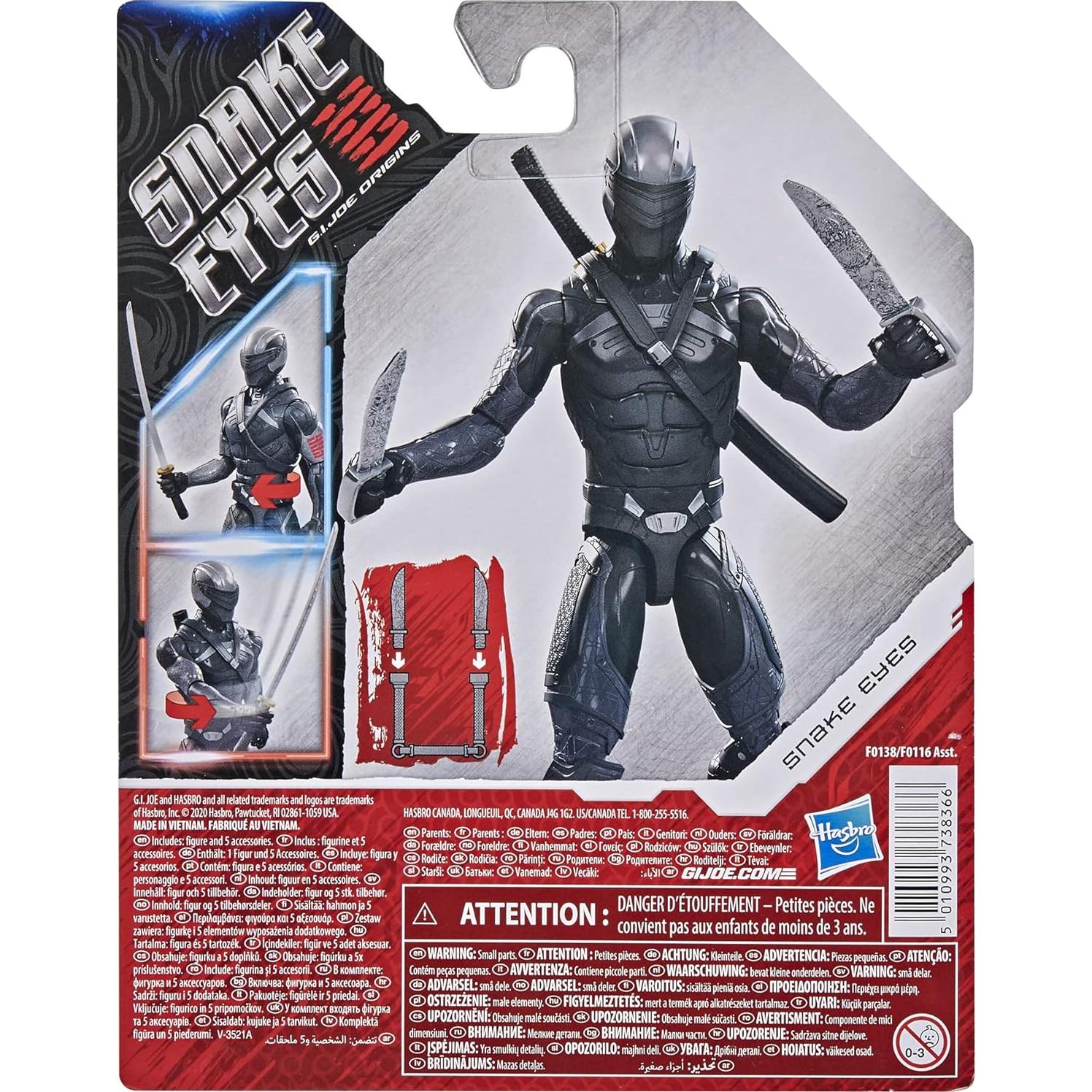 Figura de Acción G.I. Joe Snake Eyes 15 cm con Accesorios