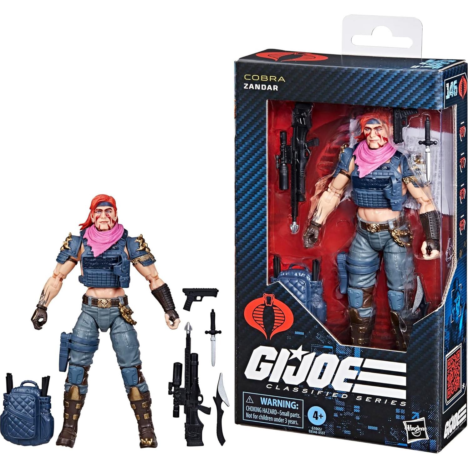 Figura de Acción G.I. Joe Clasificado Zandar 15.24 cm con Accesorios