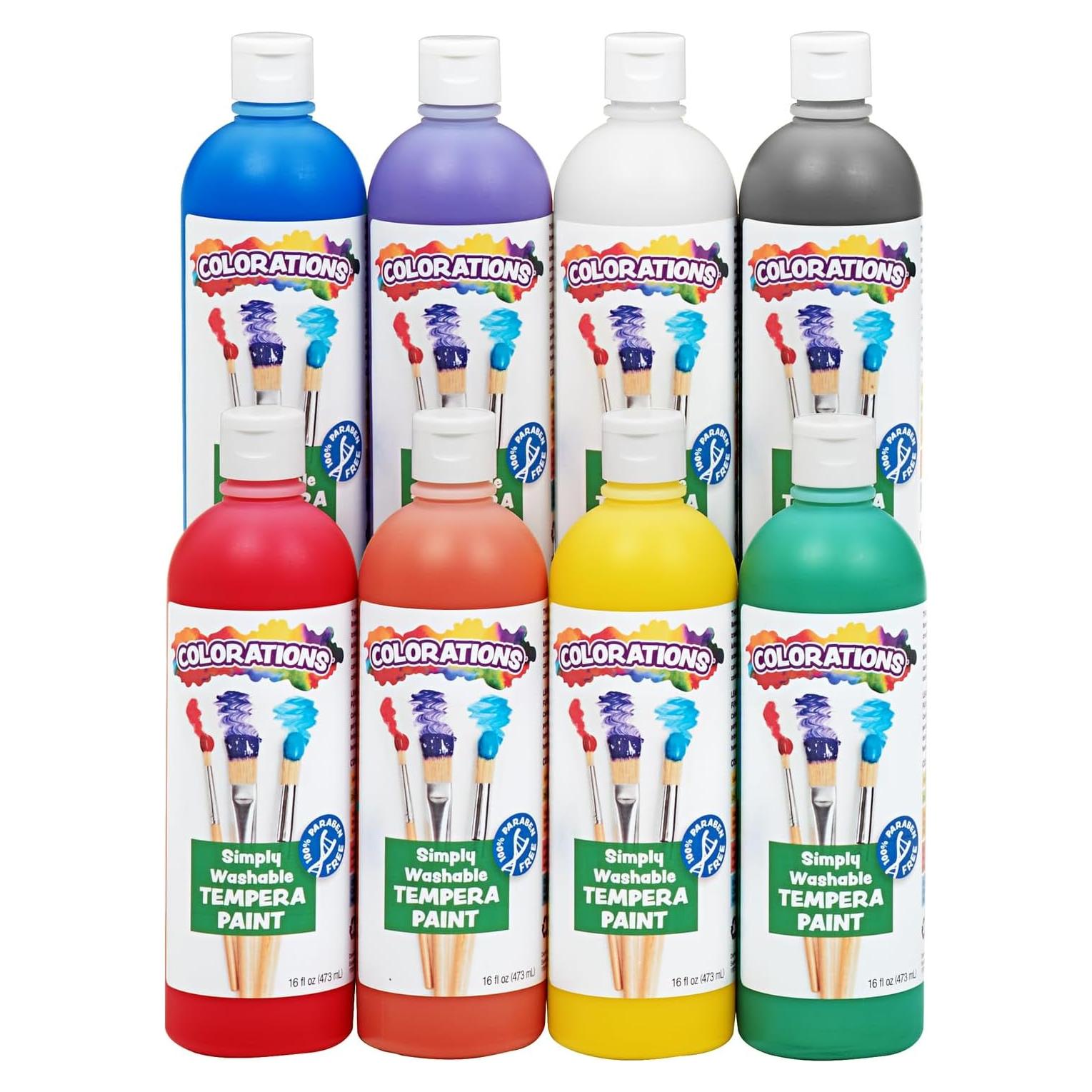 Pintura Tempera Lavable Colorations 8 Colores 480 ml