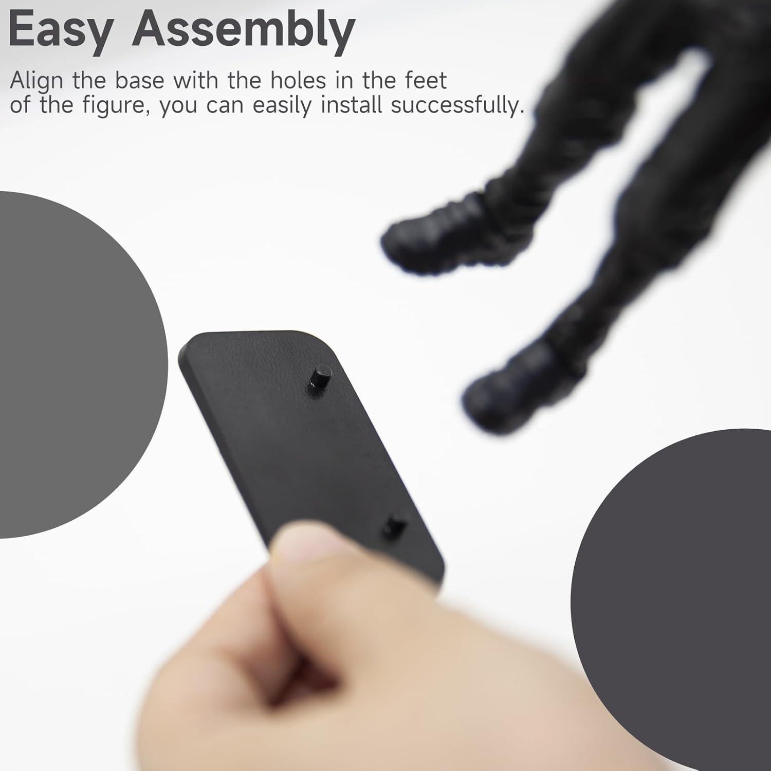 EBCO 50 Pcs Bases de Soporte Plástico 32mm para Figuras 15cm