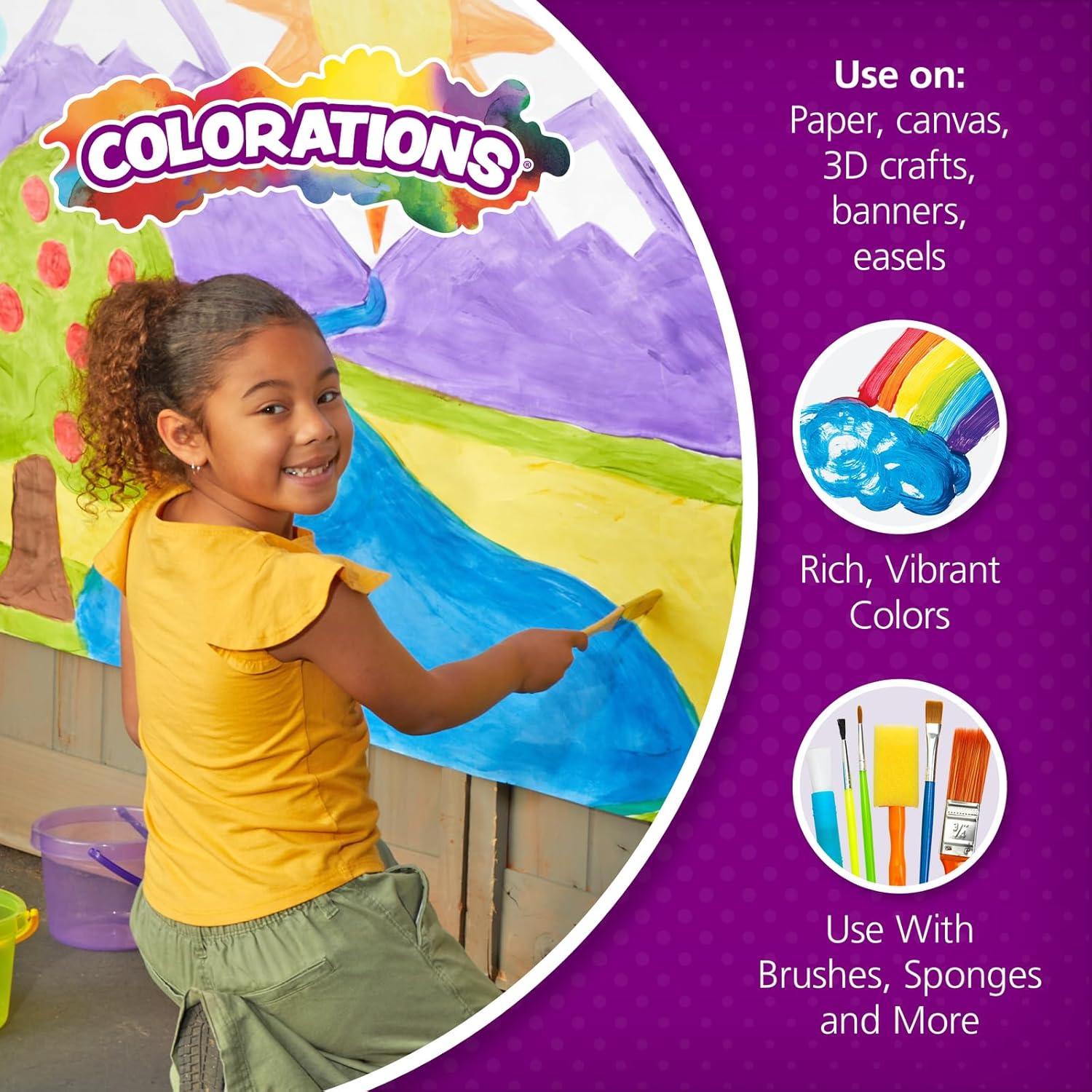 Pintura Tempera Lavable Coloraciones Set 11 Colores 473ml