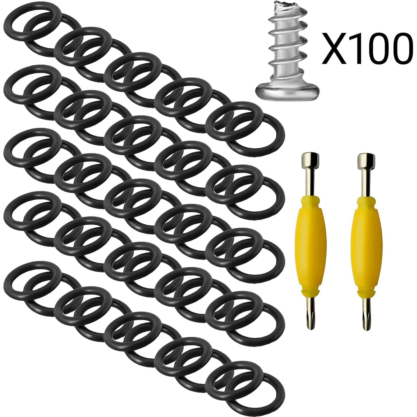 Kit de Reparación de Figuras de Acción GI Joe - 50 Anillos O + 100 Tornillos