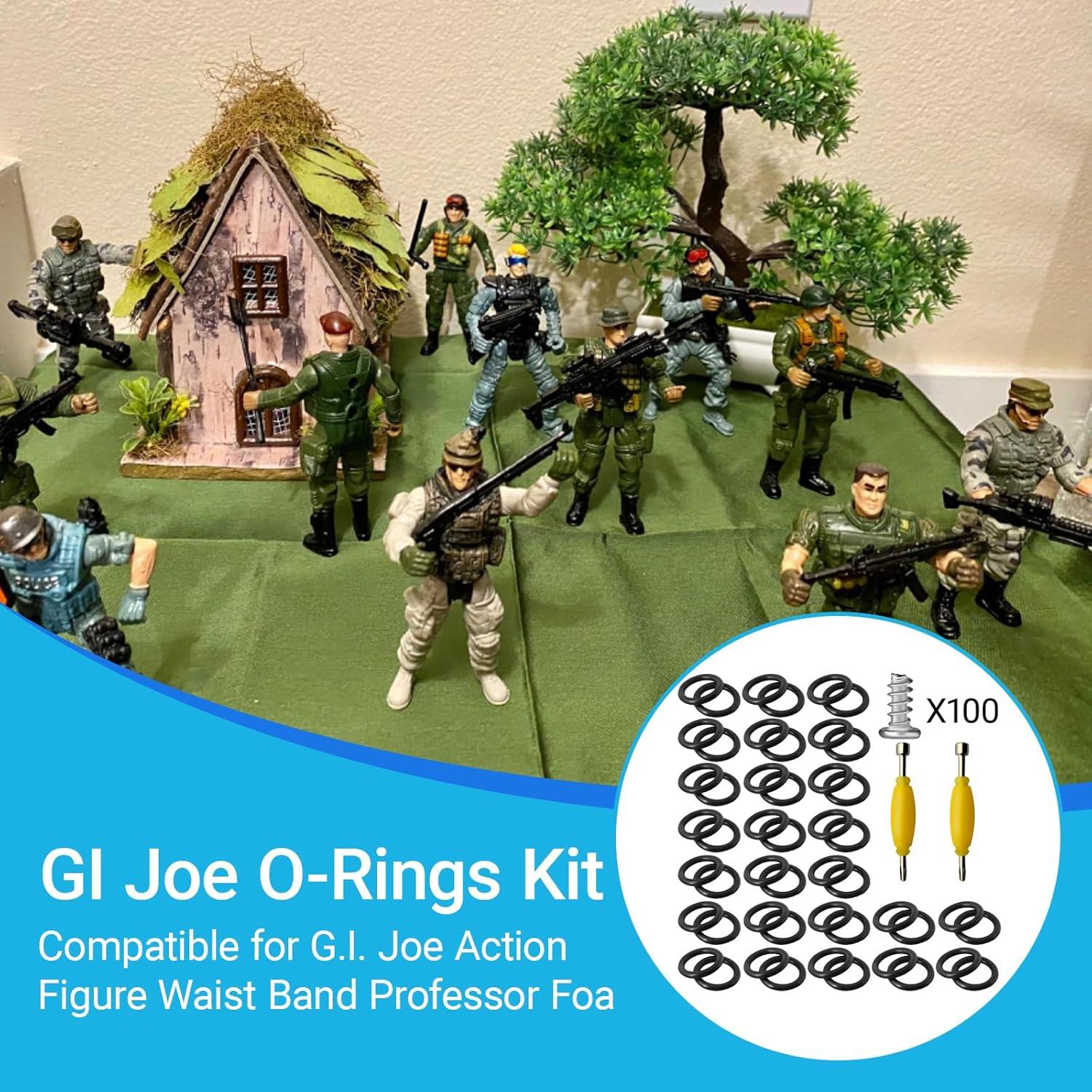 Kit de Reparación de Figuras de Acción GI Joe - 50 Anillos O + 100 Tornillos