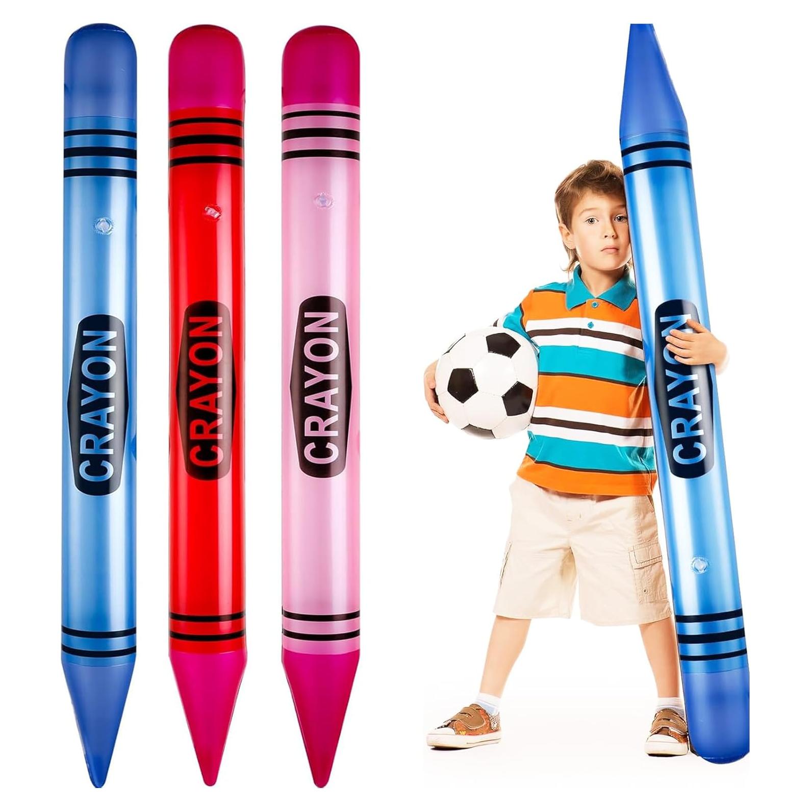 Raiten 3 Crayones Inflables Jumbo 104.9 cm Decoración Fiesta